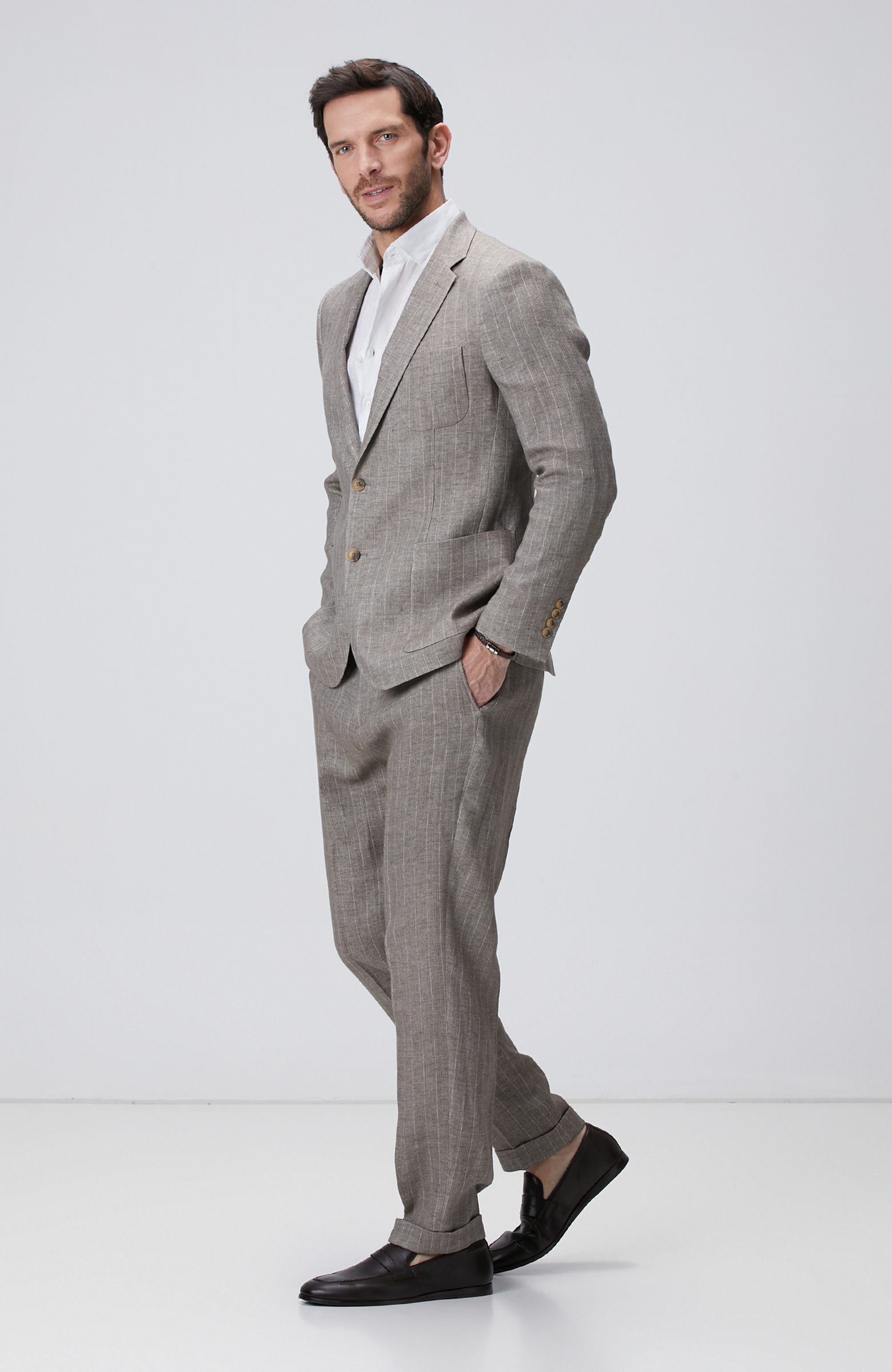 Vizon Keten Karışımlı Takım Elbise