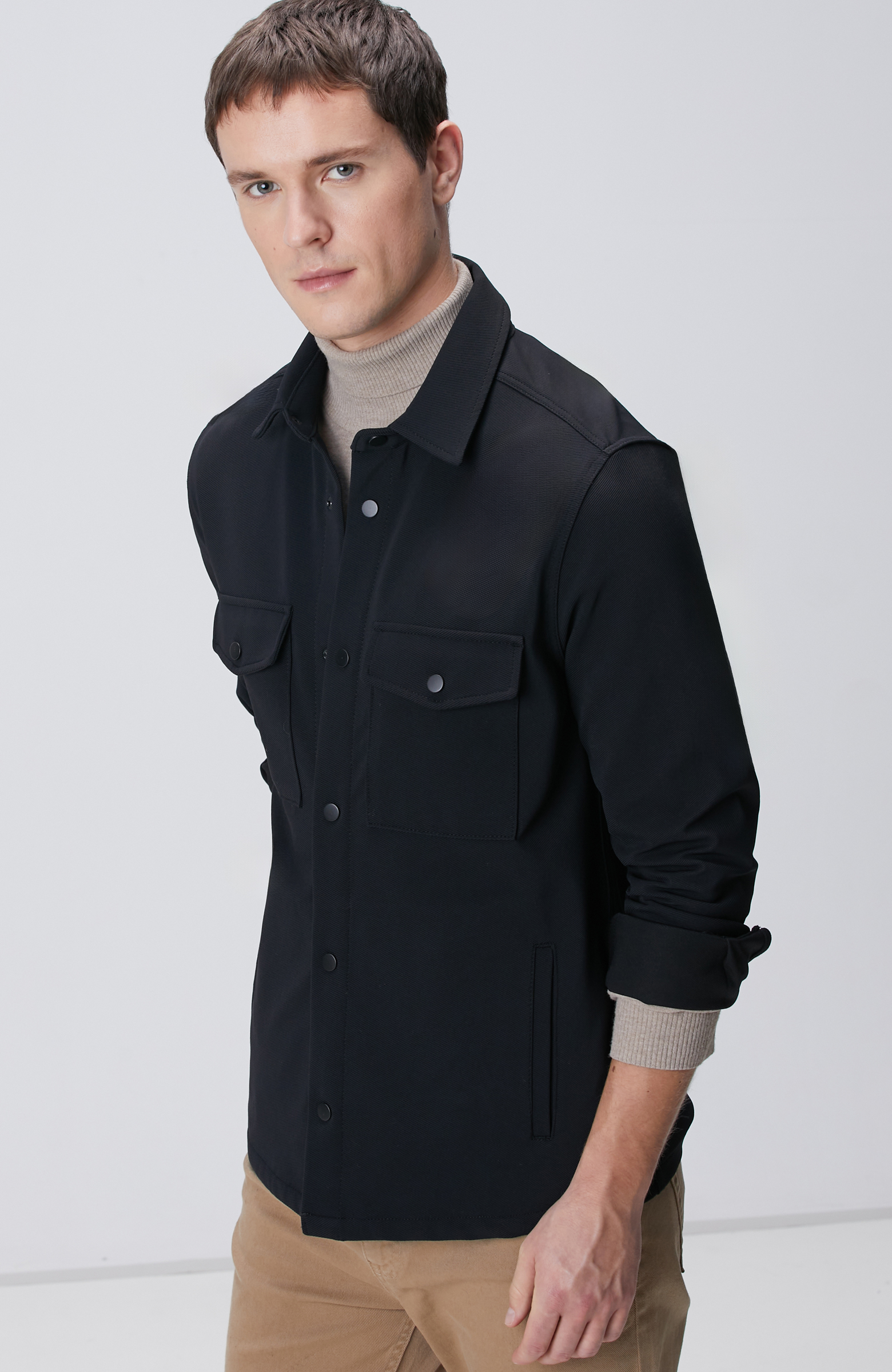 N-Tech Siyah Dış Gömlek