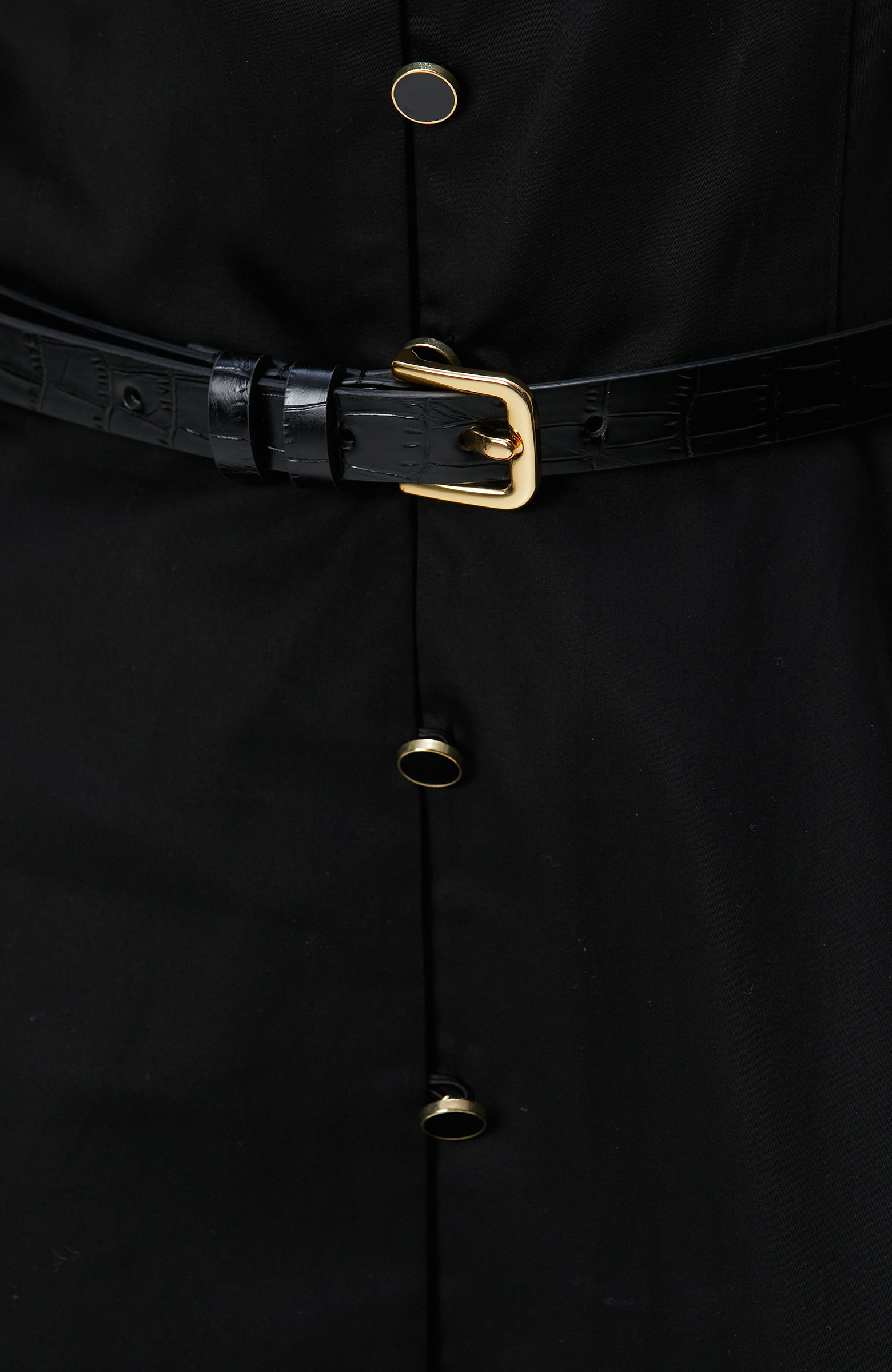 Siyah Midi Dokuma Elbise