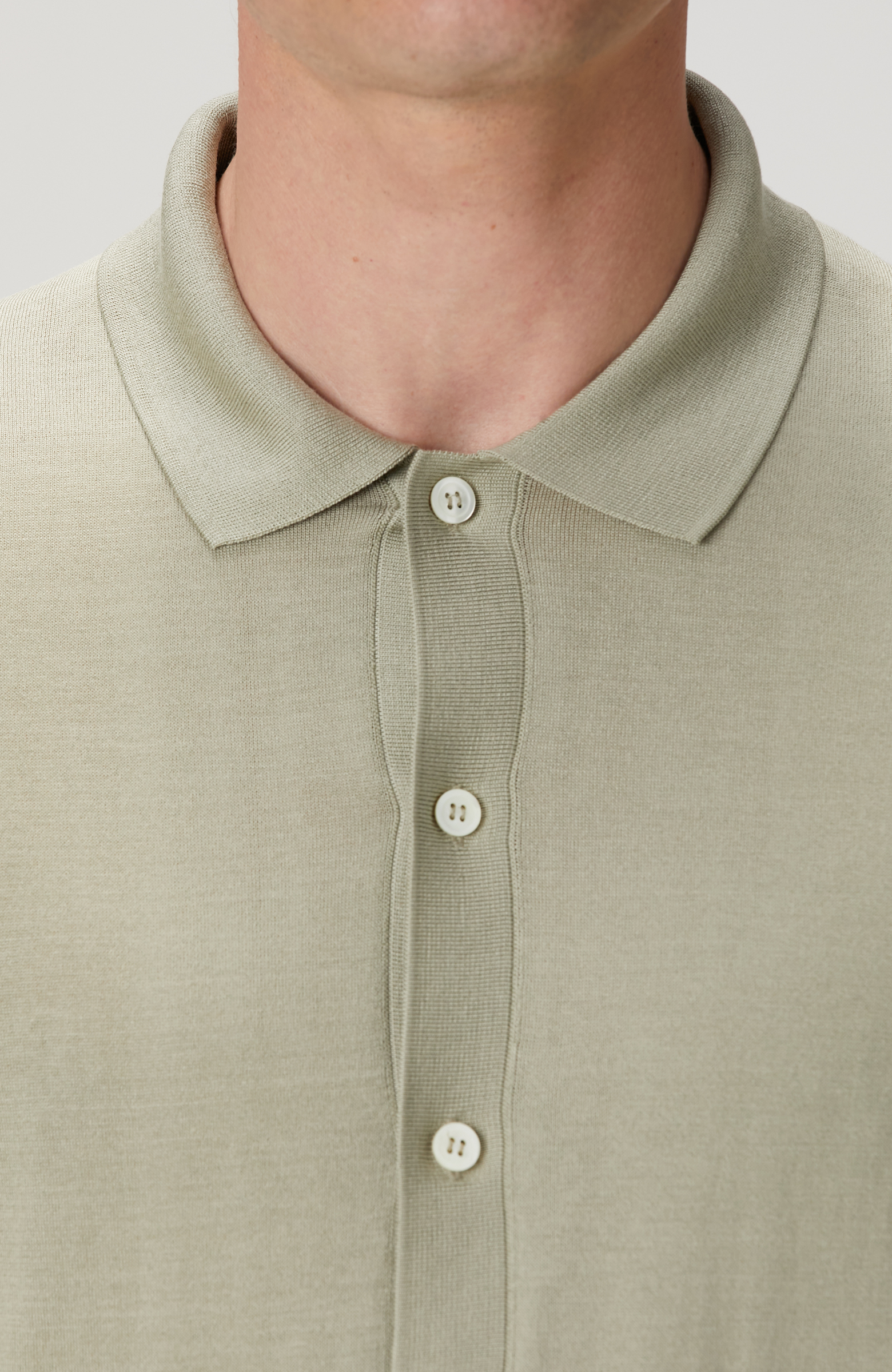 Limited Haki İpek Karışımlı Triko Gömlek