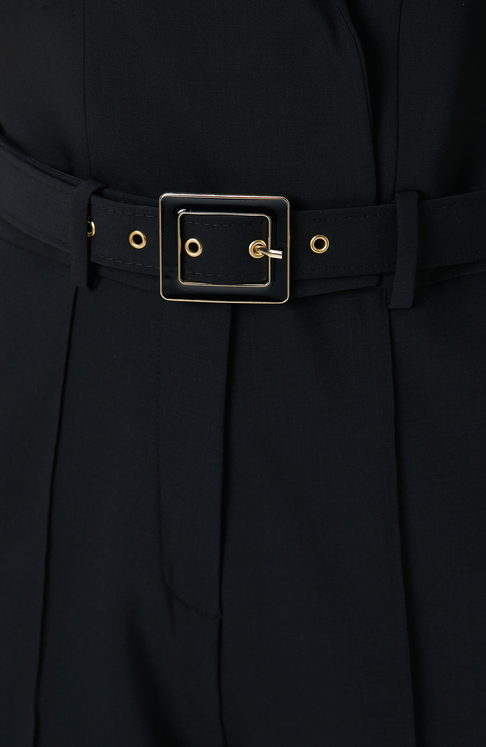 Siyah Yün Karışımlı Tulum