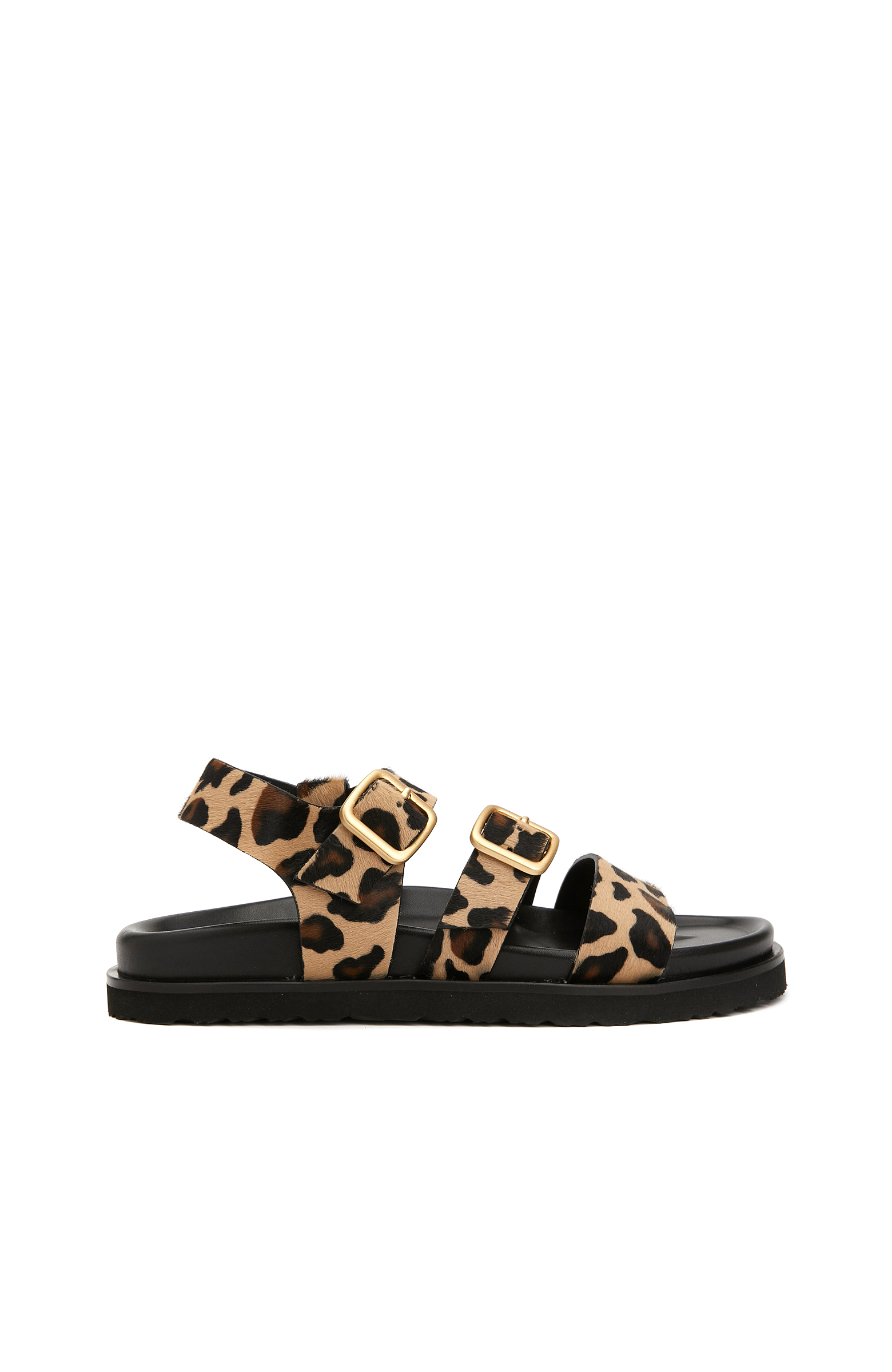 Leopar Kadın Deri Sandalet