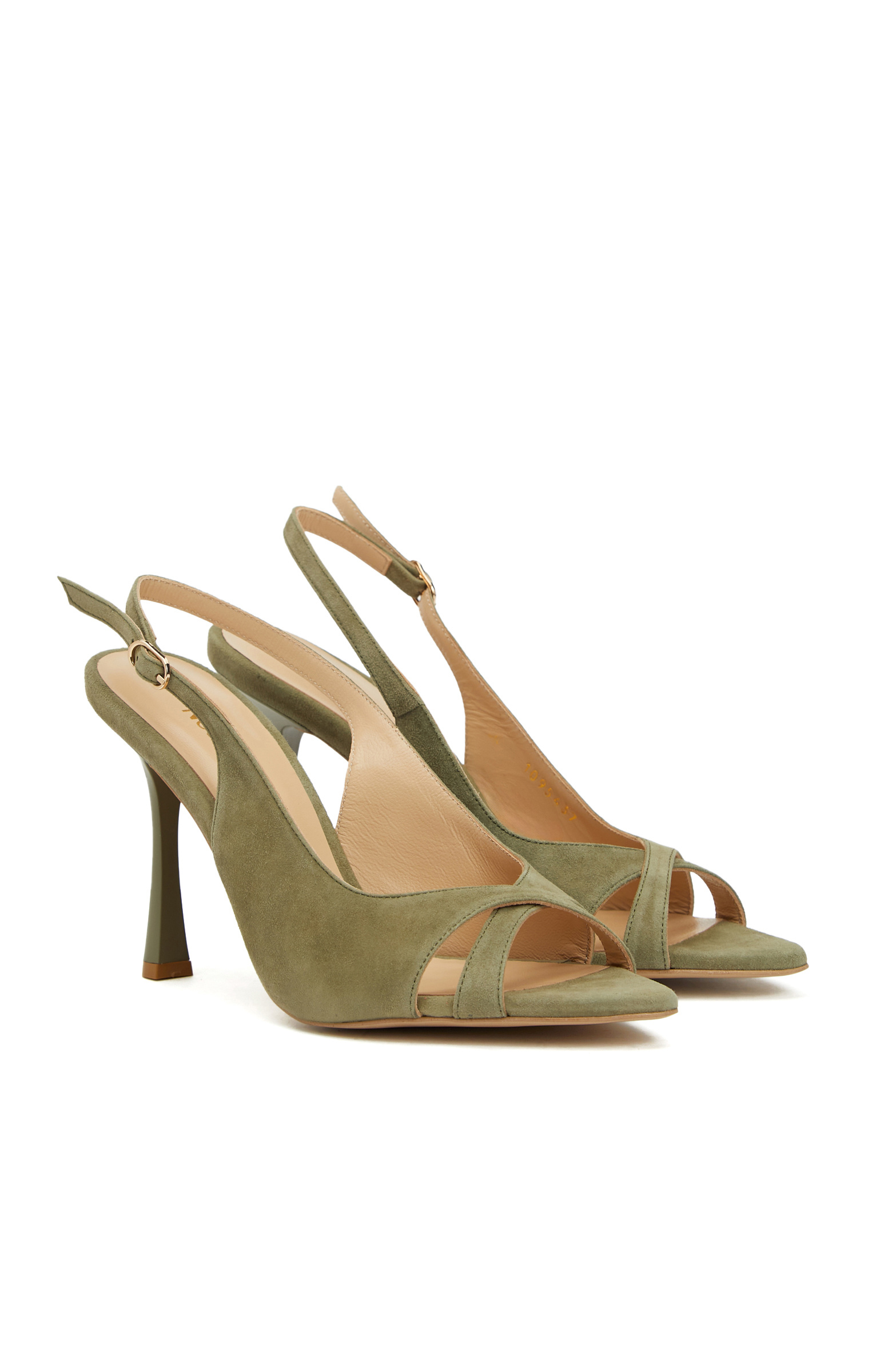 Yeşil Kadın Deri Sandalet