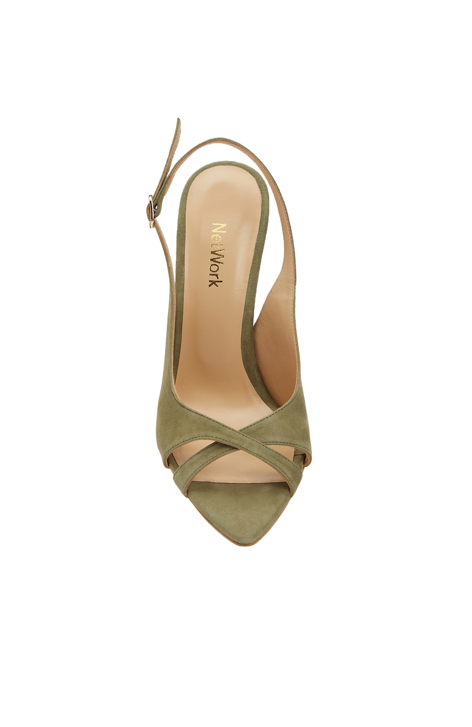 Yeşil Kadın Deri Sandalet