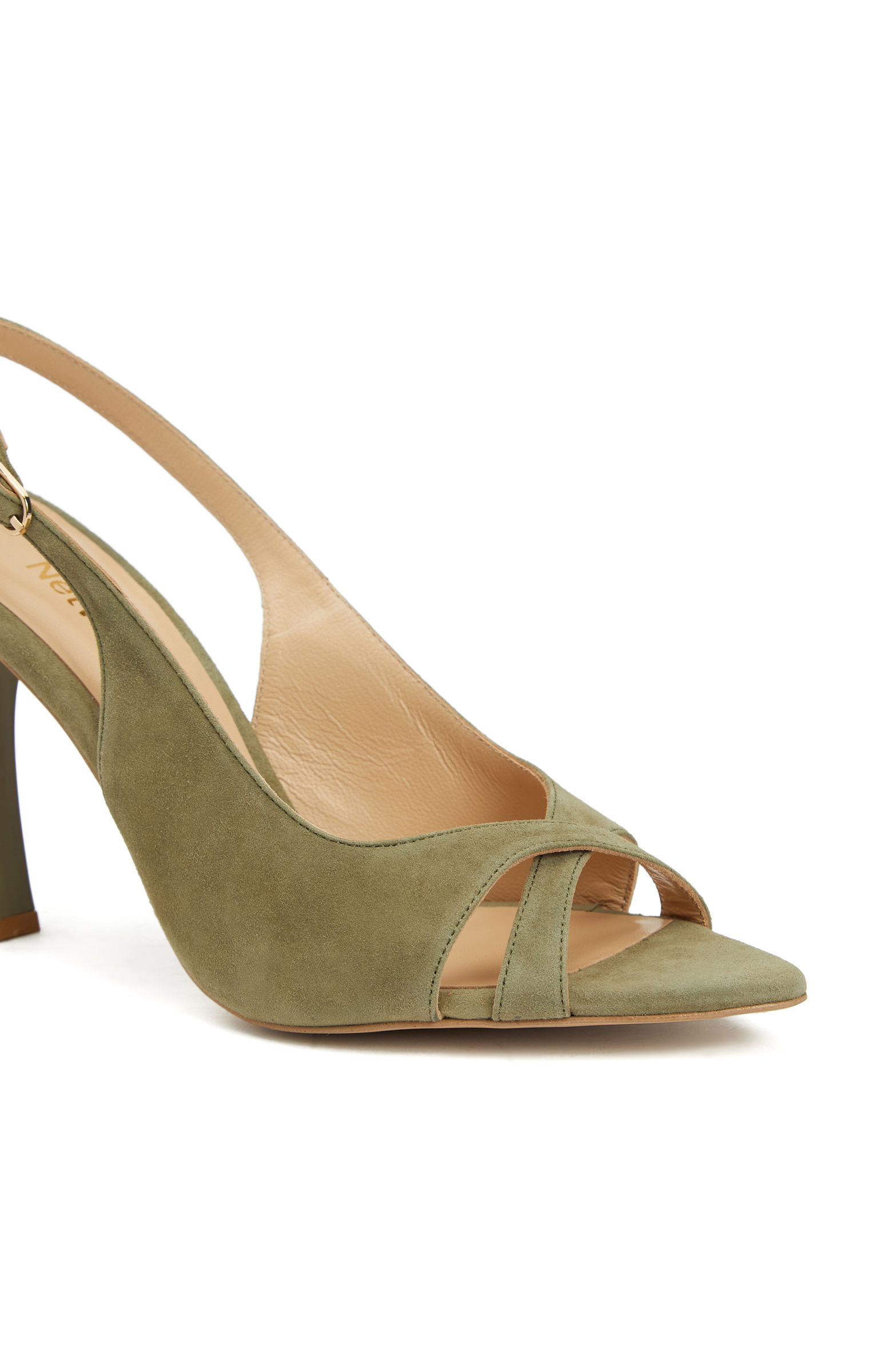 Yeşil Kadın Deri Sandalet