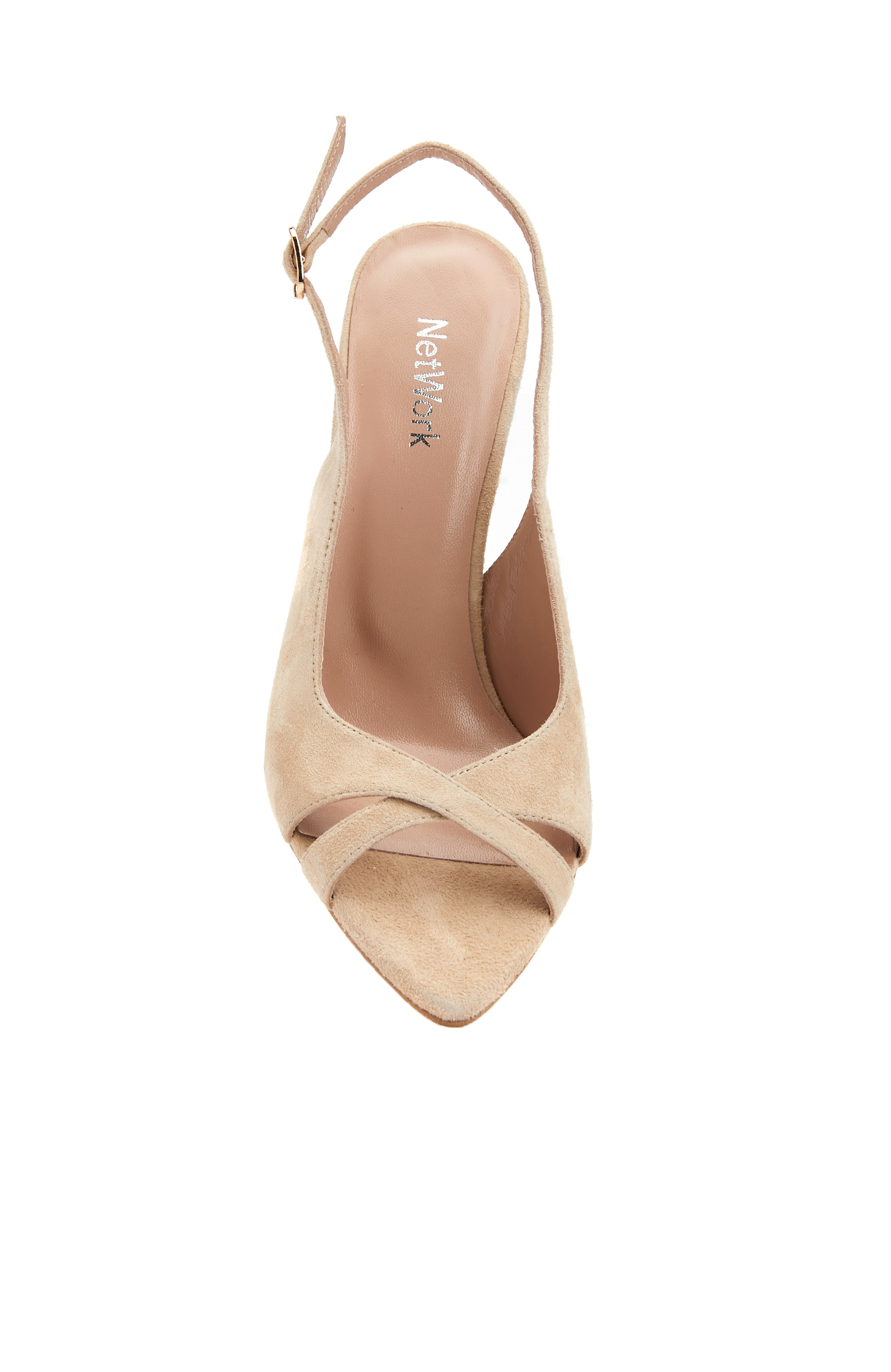 Bej Kadın Süet Sandalet