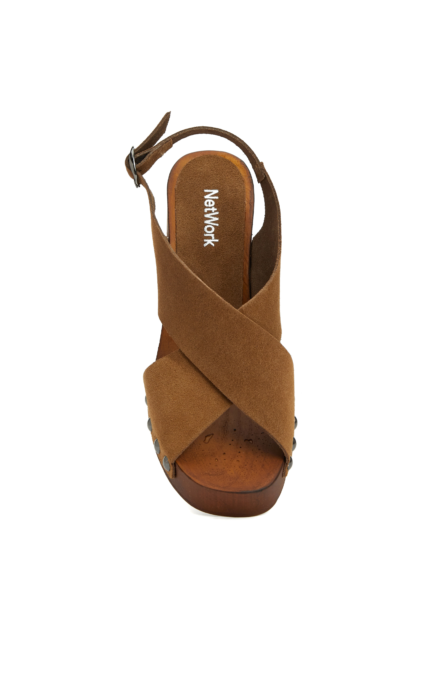 Kahverengi Kadın Süet Sandalet