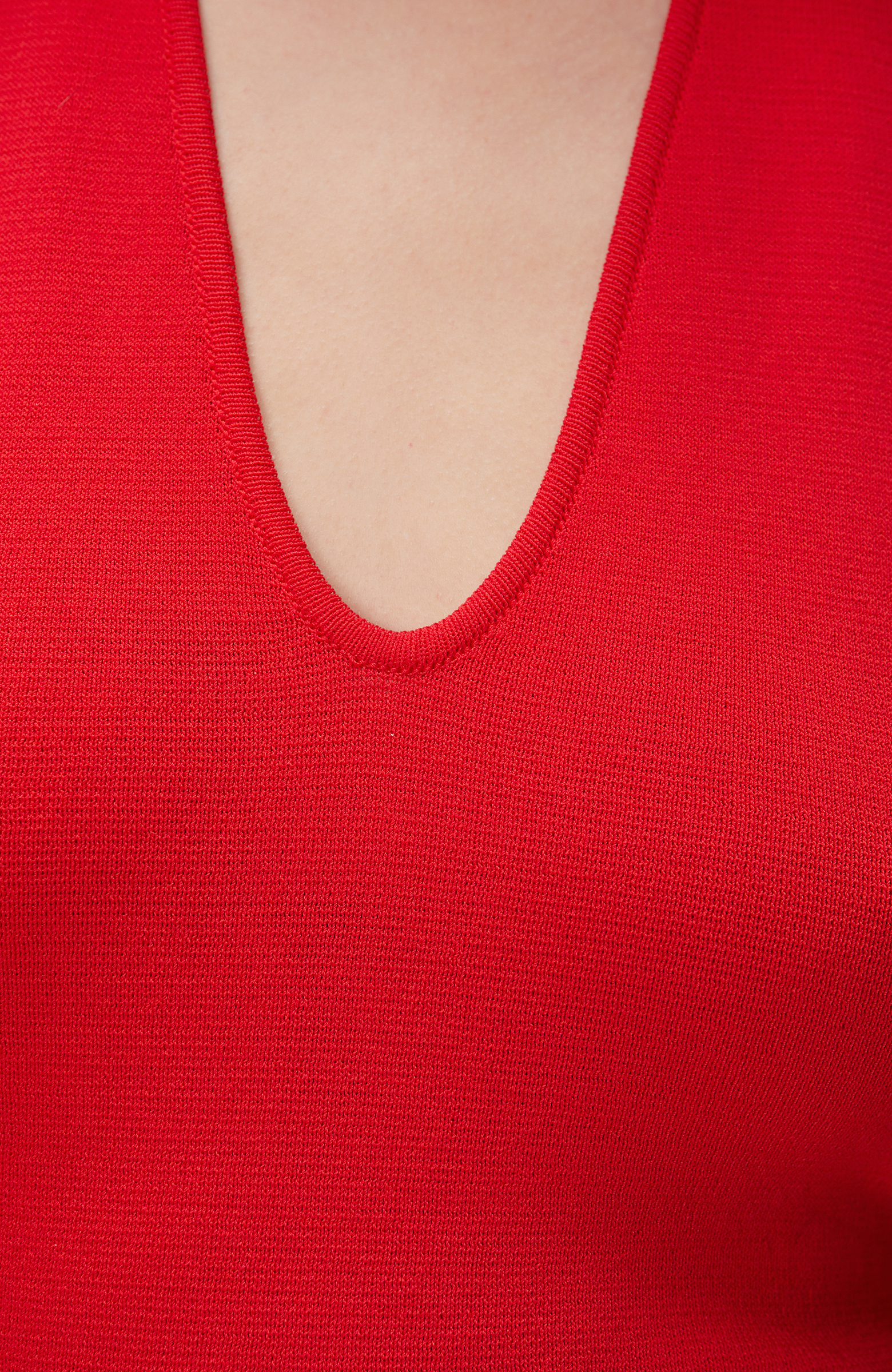 Kırmızı Bodysuit Form Triko