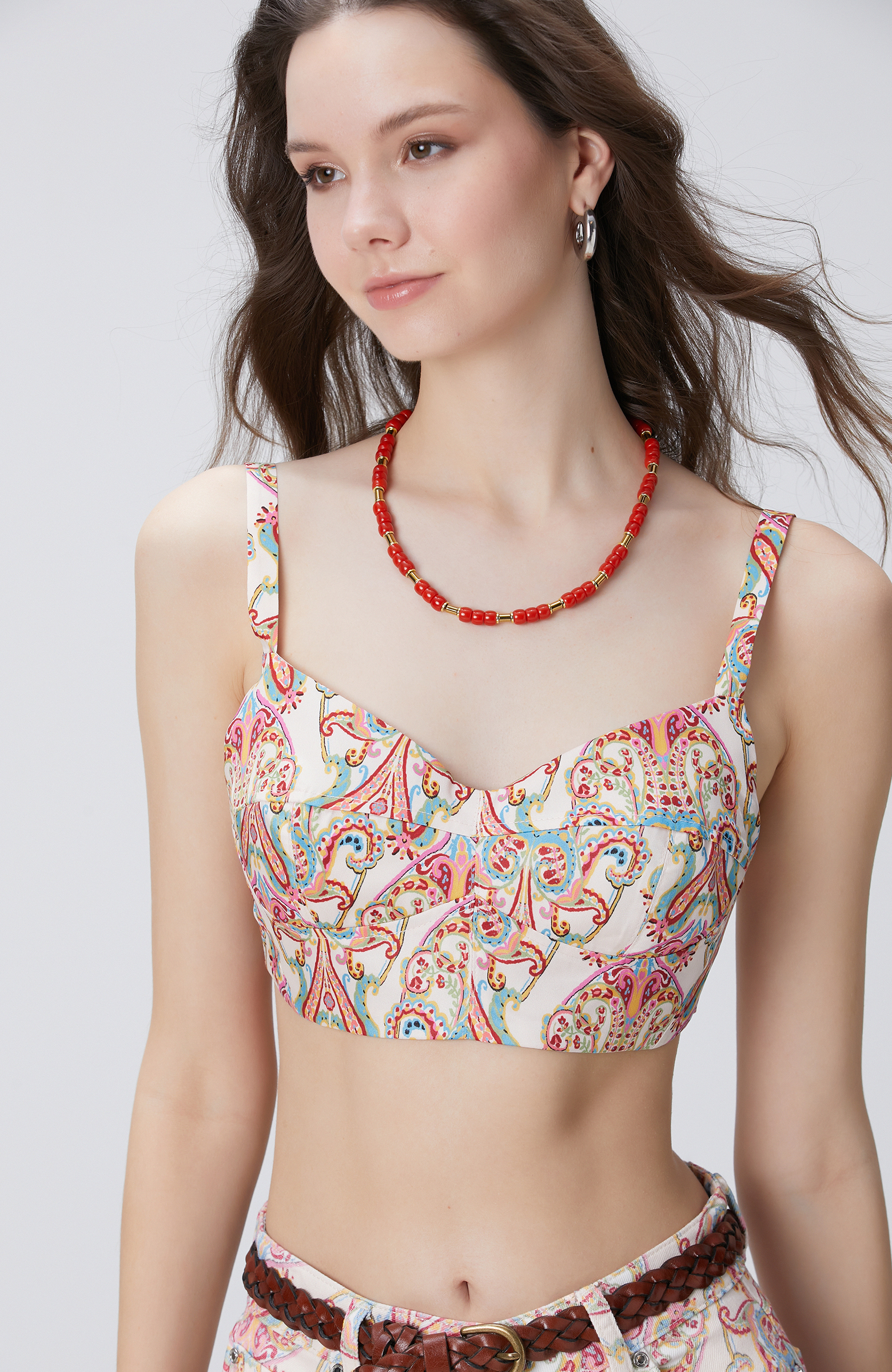 Renkli Desenli Büstiyer