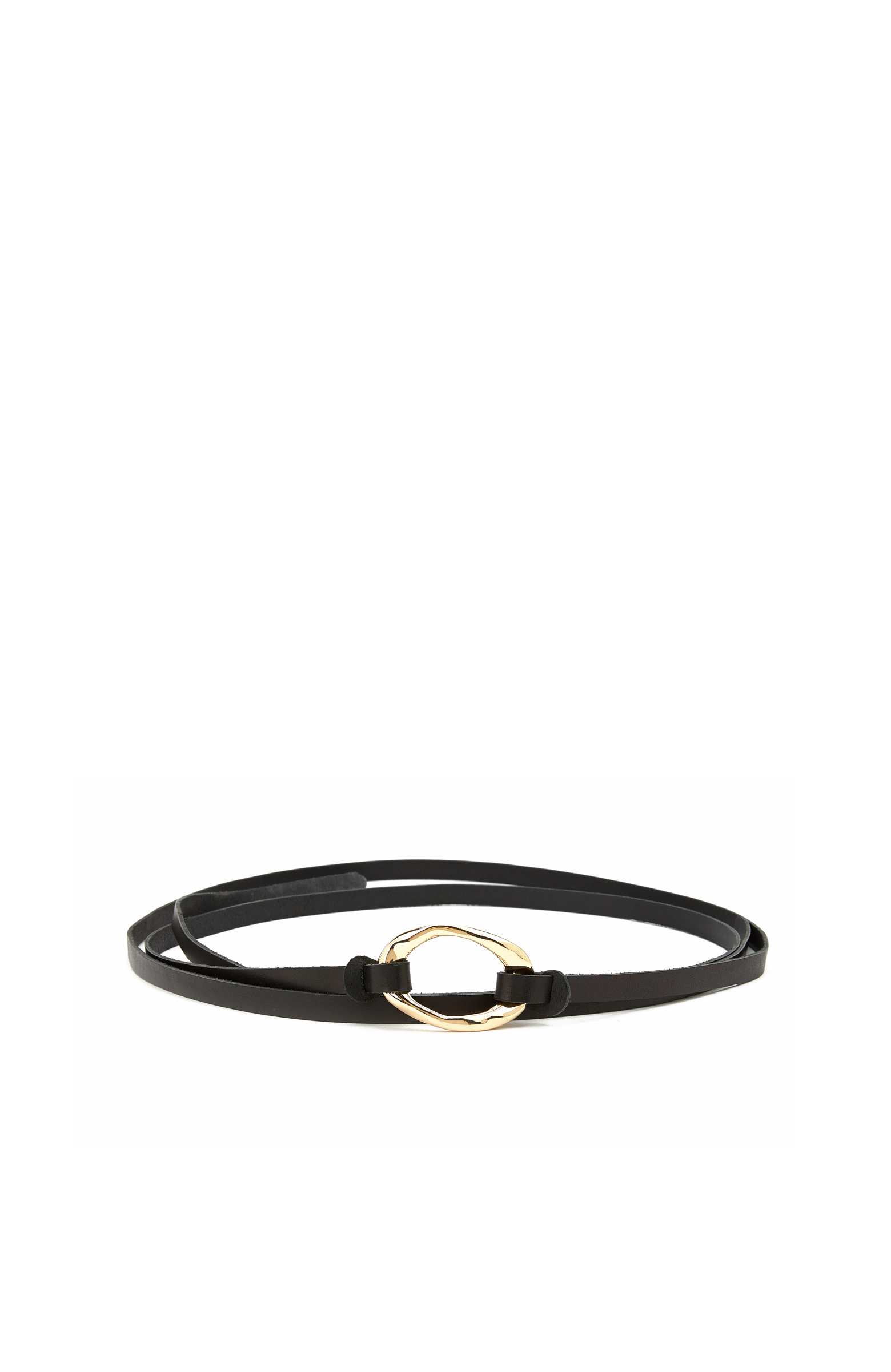 Siyah Kadın Deri Kemer