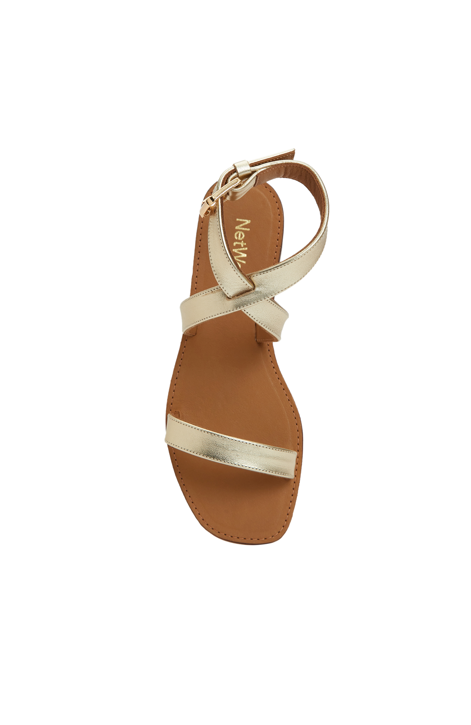 Gold Altın Rengi Kadın Deri Sandalet