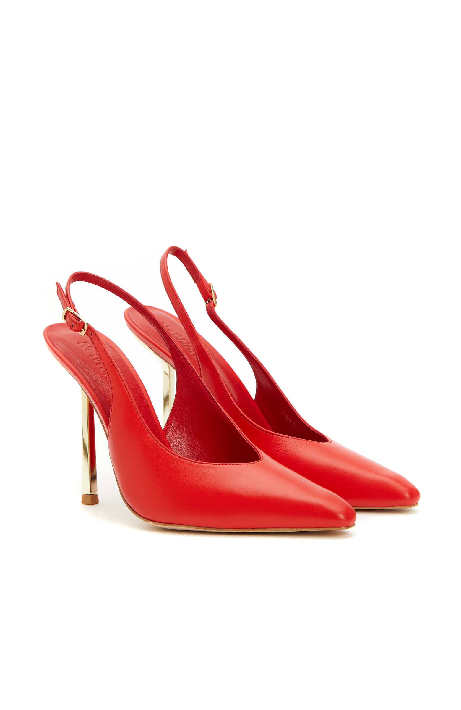 Kırmızı Deri Topuklu Ayakkabı