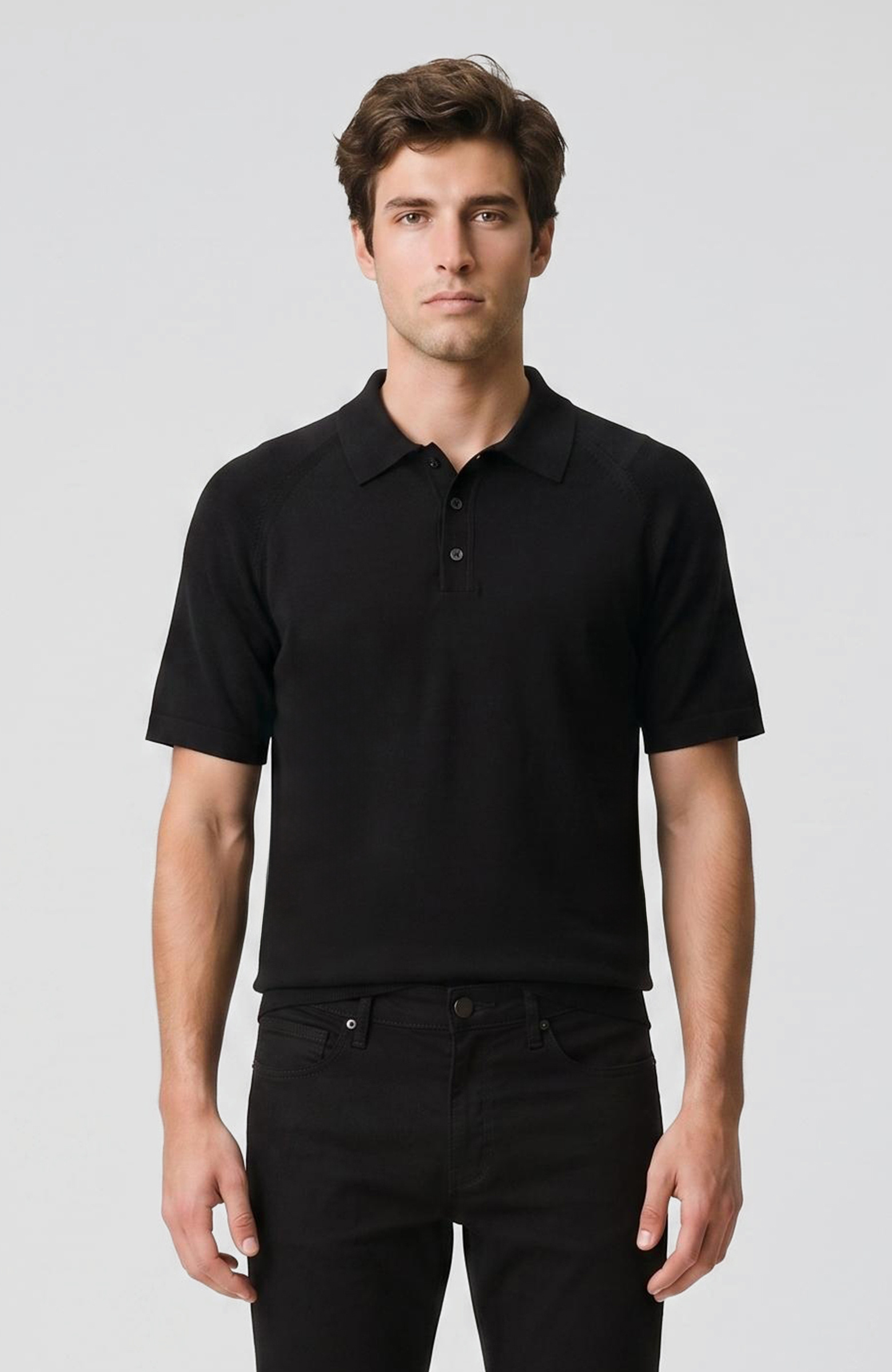 Siyah Polo Yaka Triko