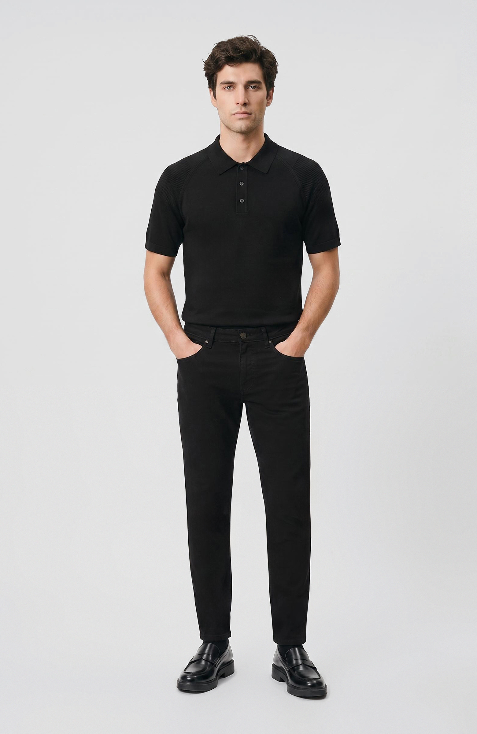 Siyah Polo Yaka Triko