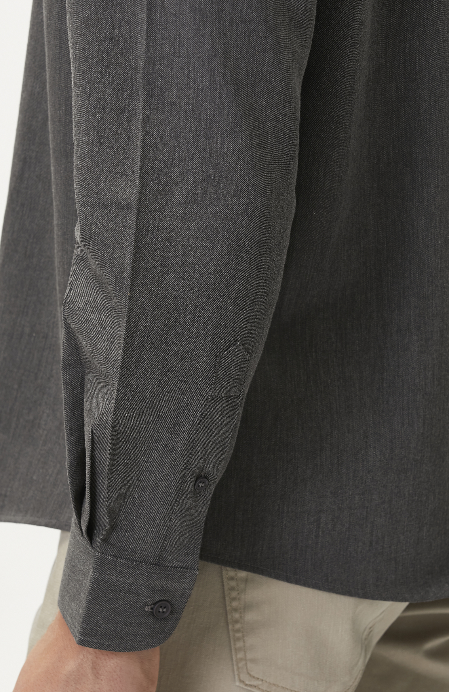 Anthracite Diagonal Wool Blend Shirt
