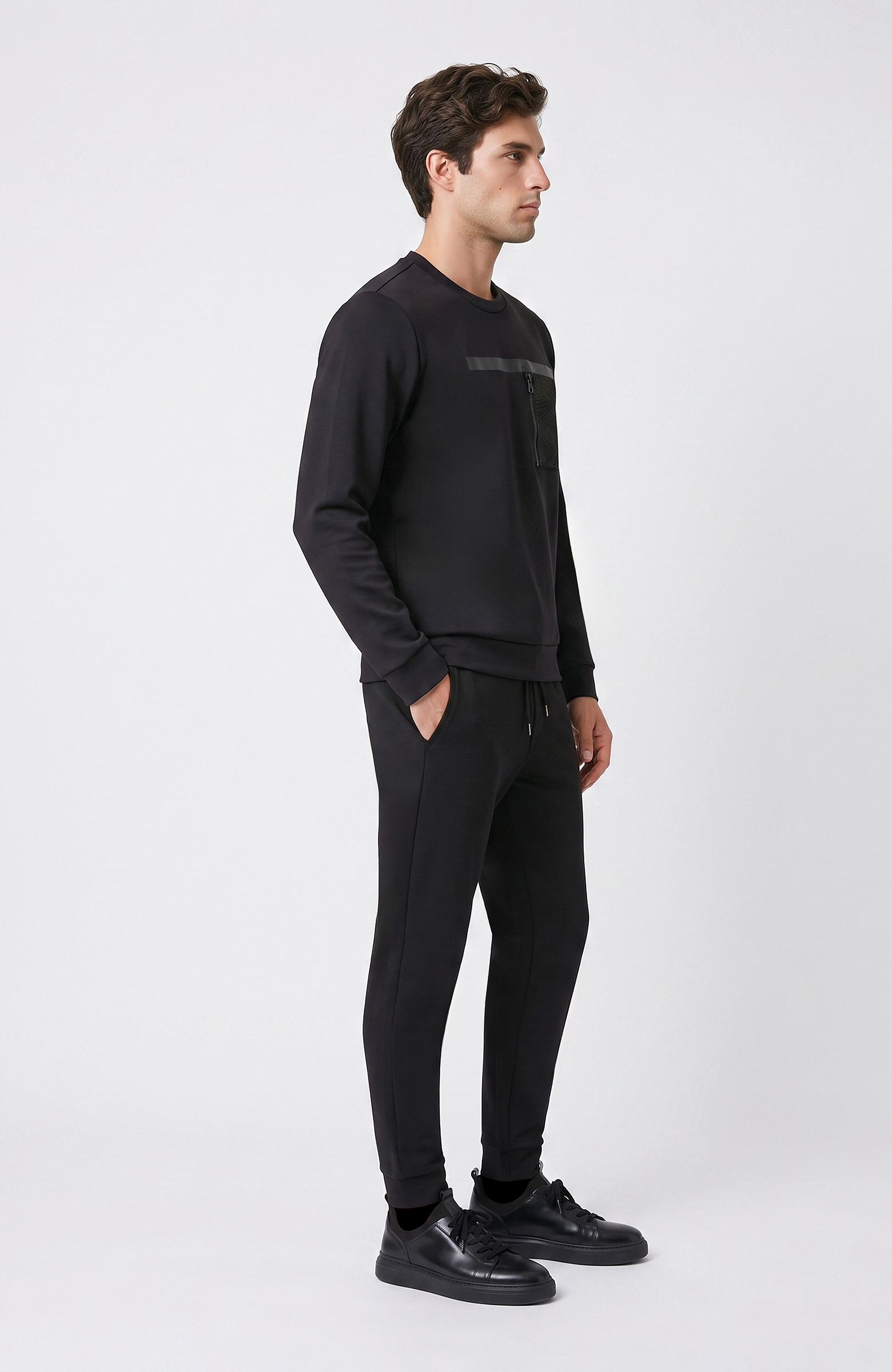 Siyah Baskılı Sweatshirt