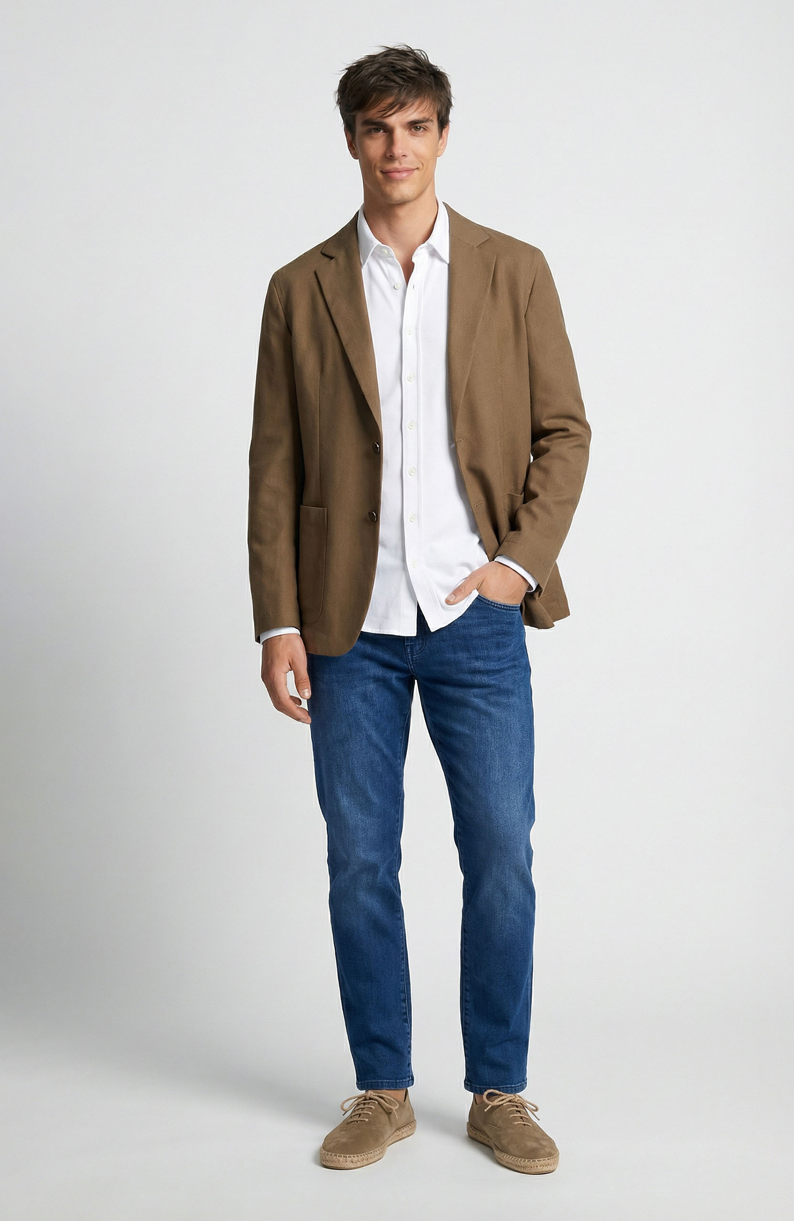 Blue Cashmere Touch Denim Pants