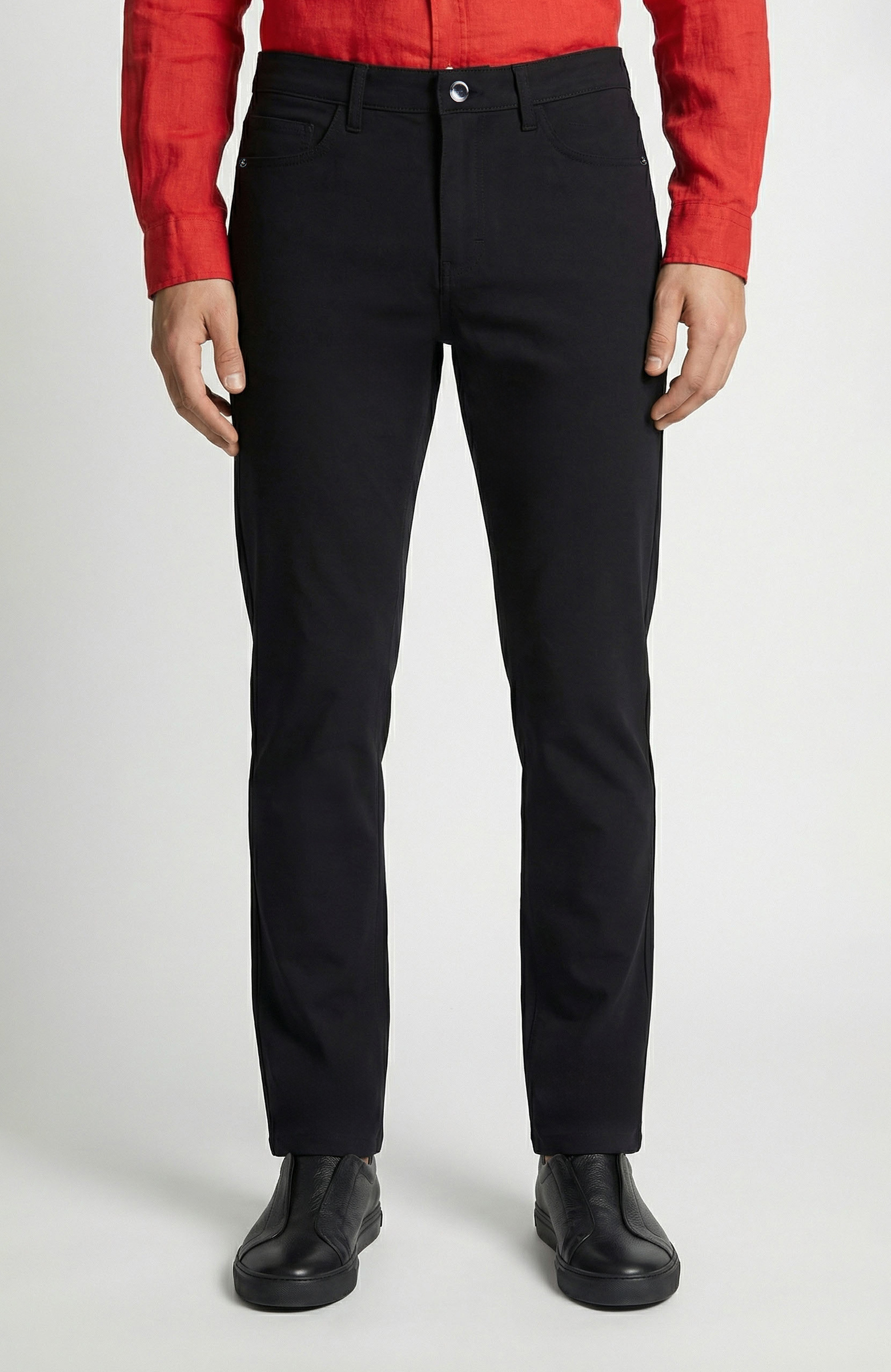 N-Tech Siyah Kemer İçi Lastikli Örme Pantolon