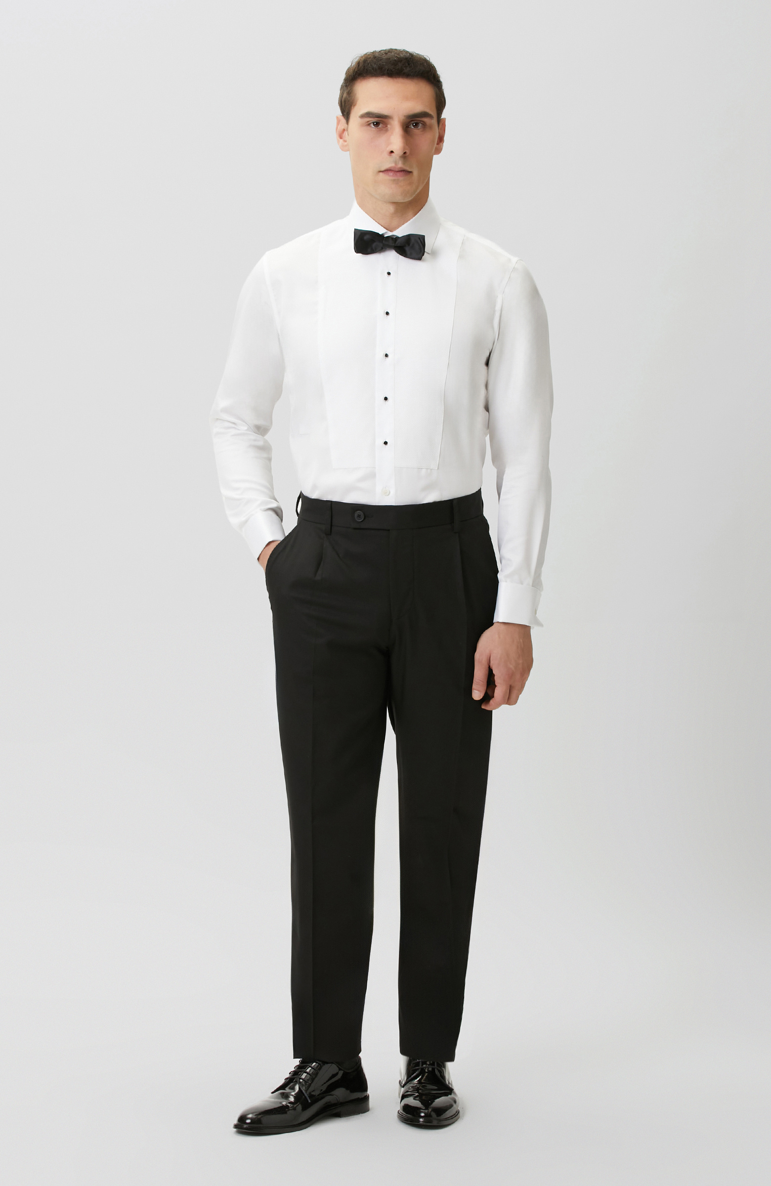 Non-Iron Beyaz Smokin Gömlek