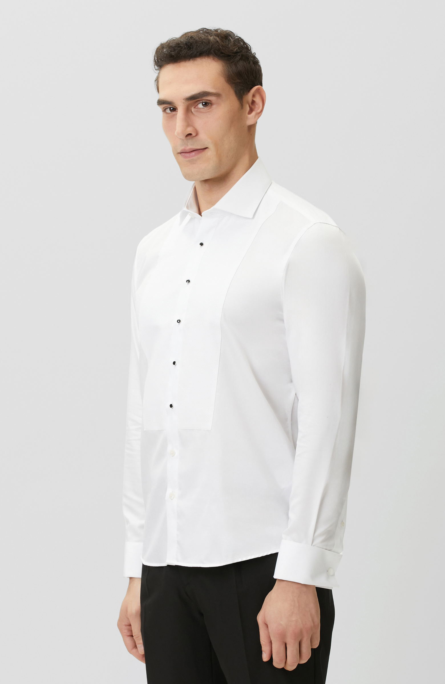 Non-Iron Beyaz Smokin Gömlek