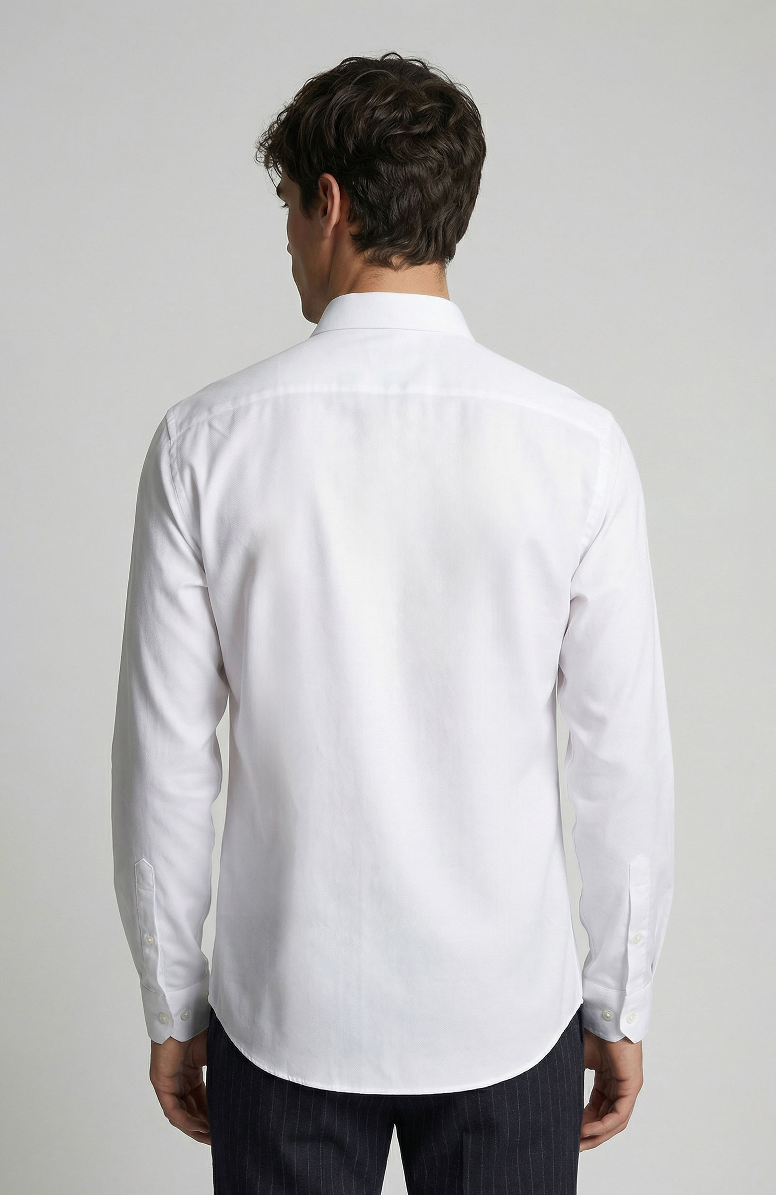 White Non-Iron Jacquard Shirt