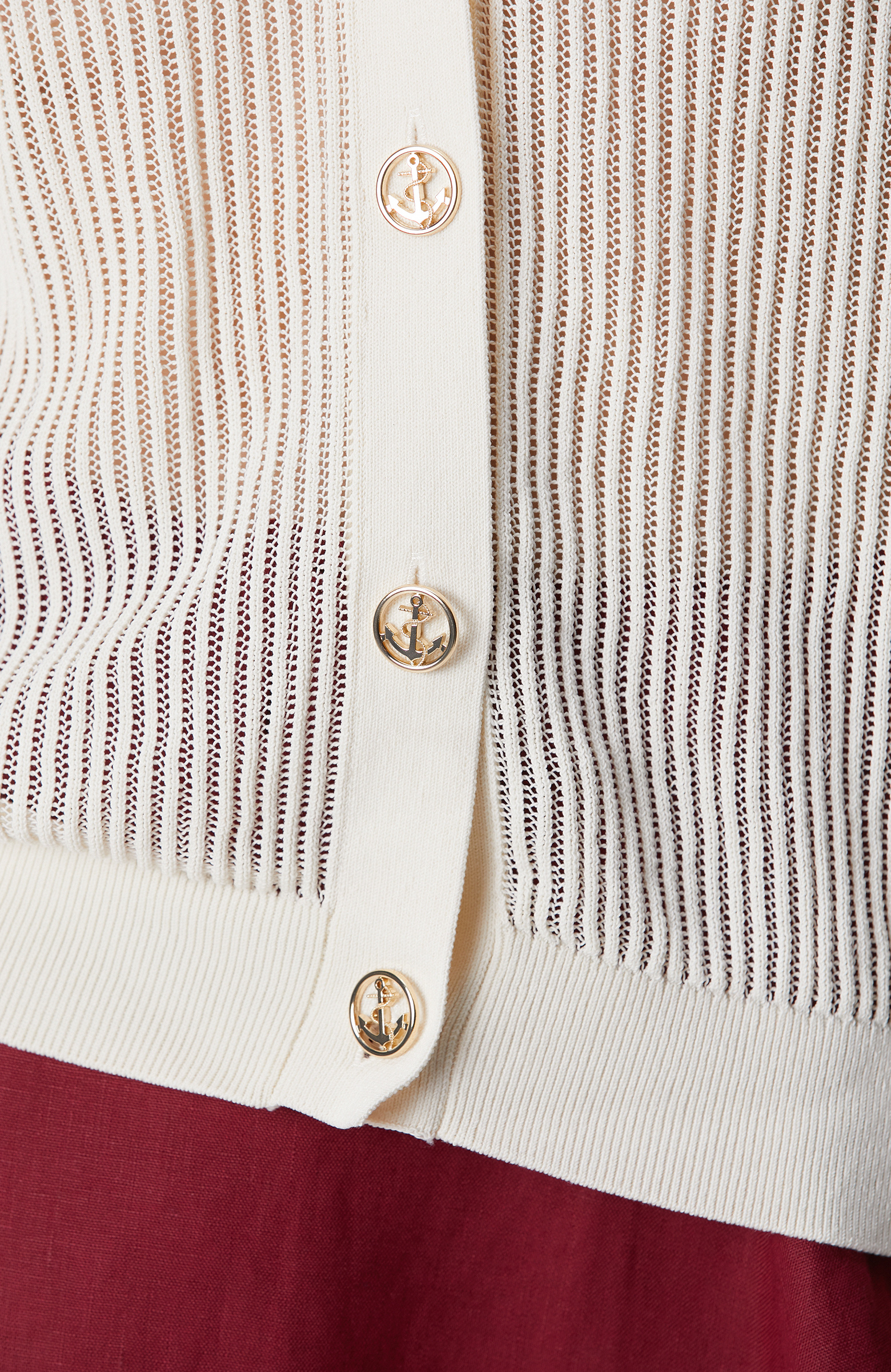 Beyaz Ajur Detaylı Hırka