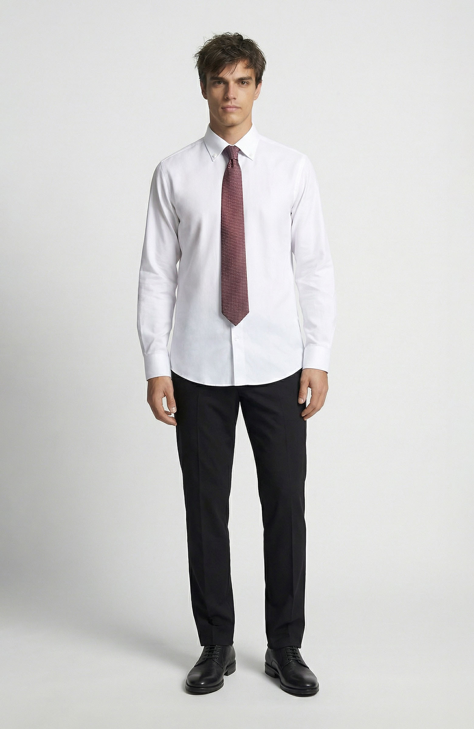 Non-Iron Beyaz Oxford Gömlek