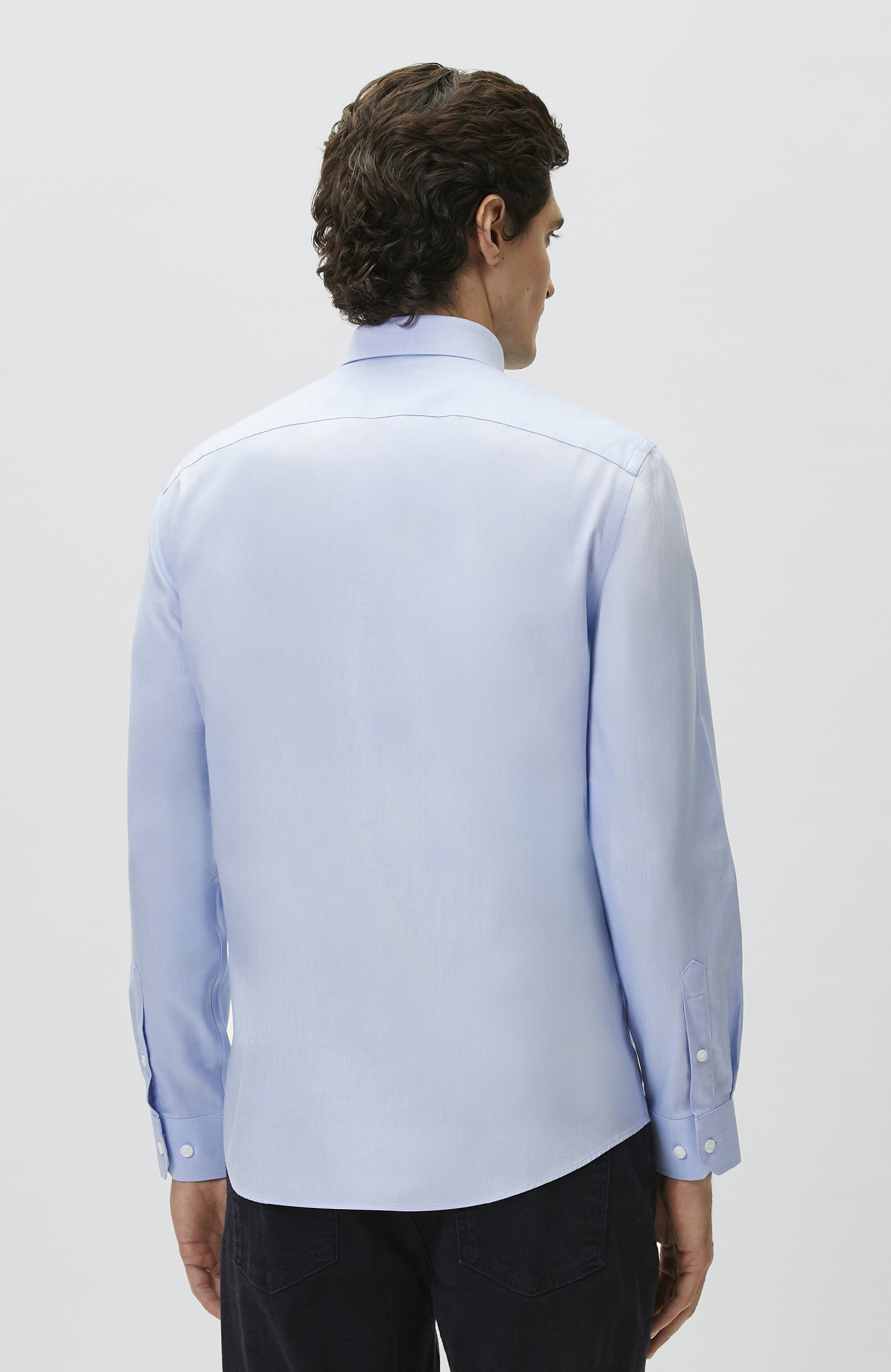 Slim Fit Blue Non-iron Oxford Shirt