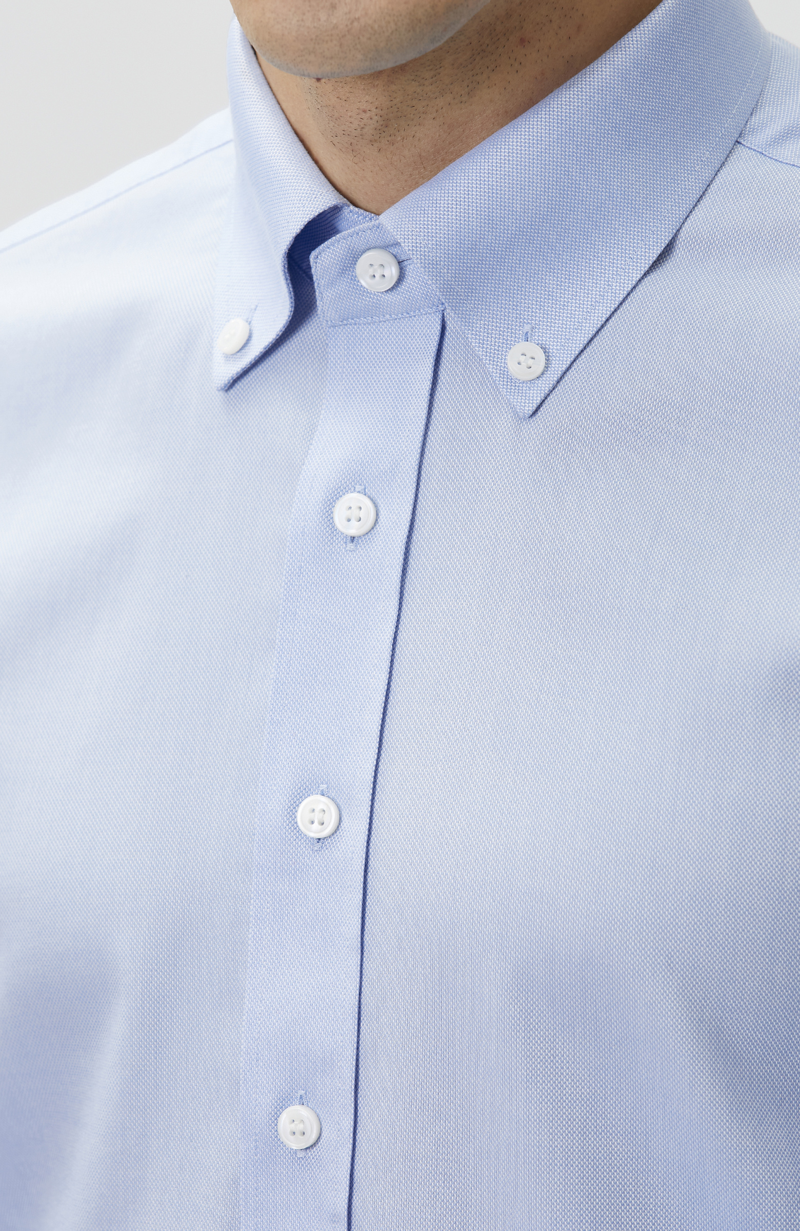 Slim Fit Blue Non-iron Oxford Shirt