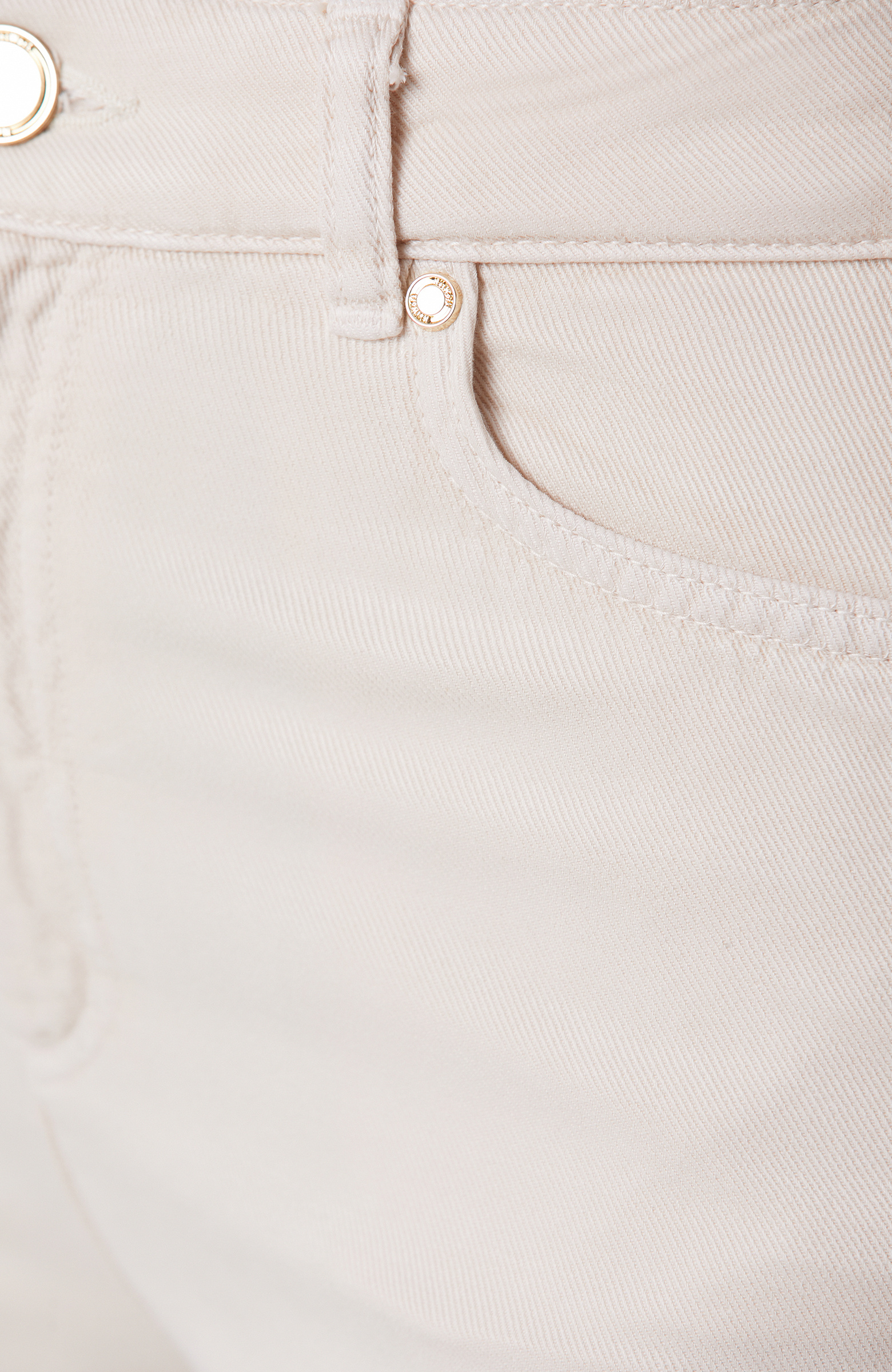 Kırık Beyaz Wide Leg Tencel Casual Pantolon