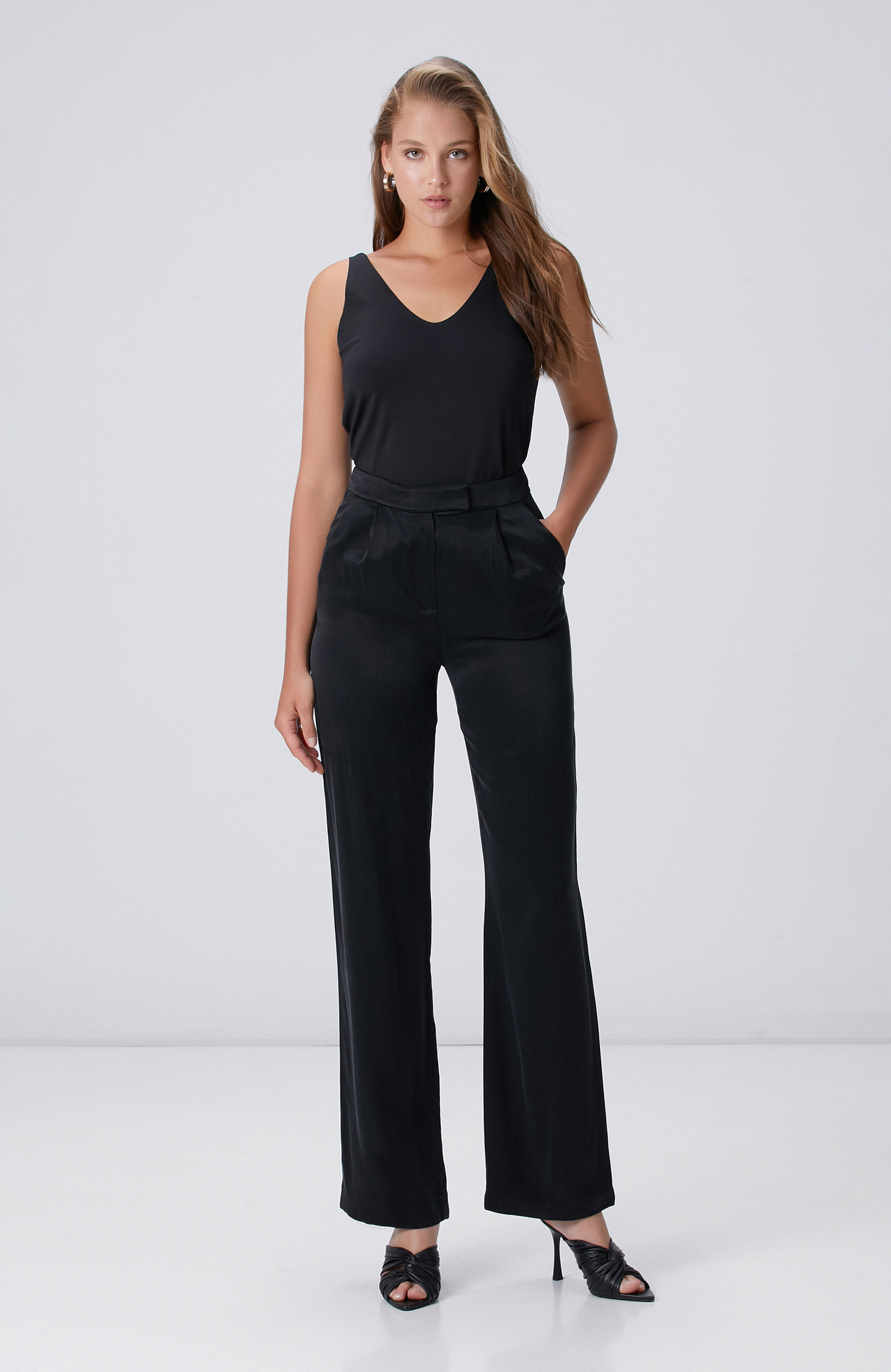 Siyah Basic Örme Bluz