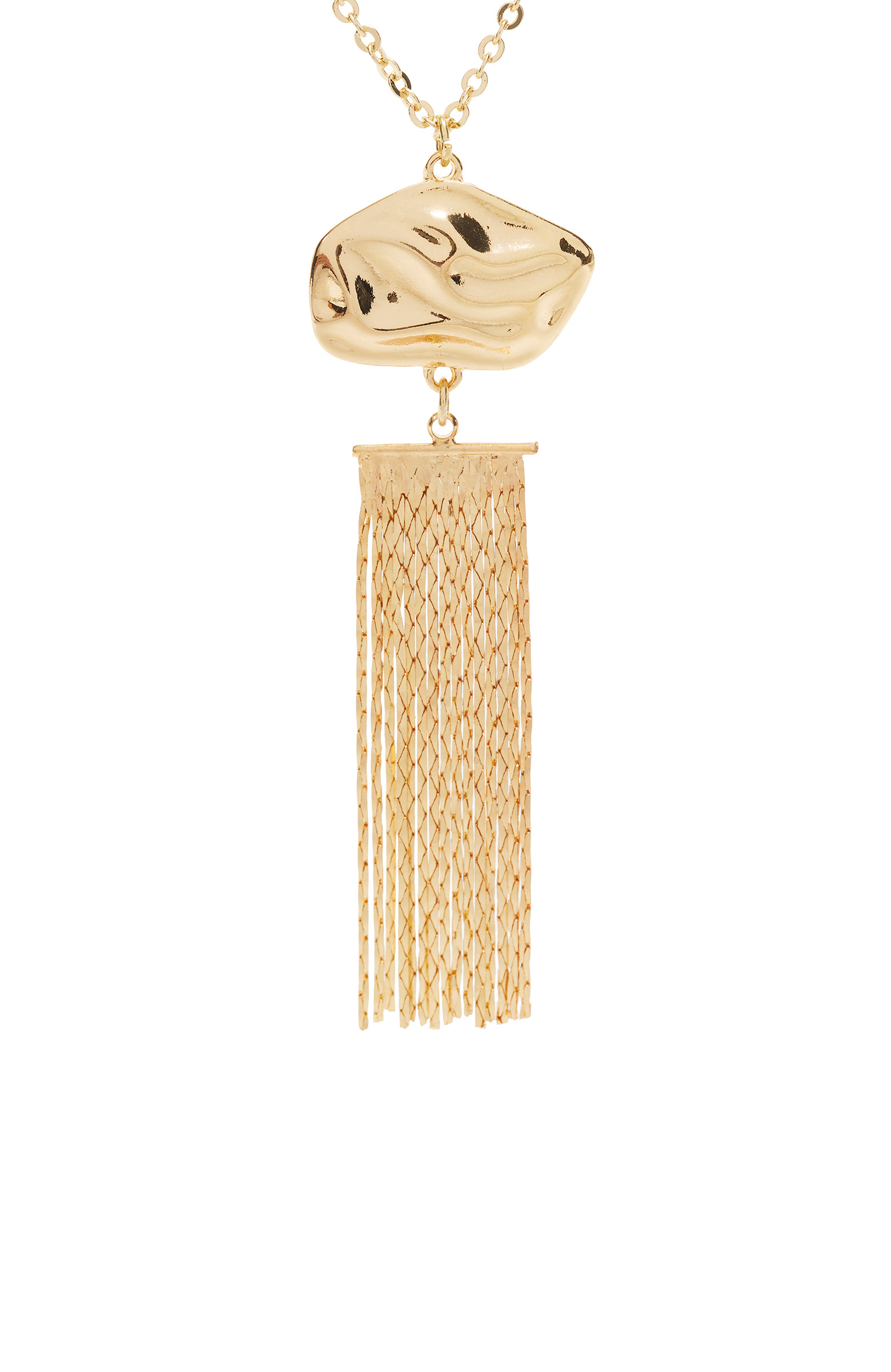 Gold Geomatrik Taşlı Kadın Uzun Kolye