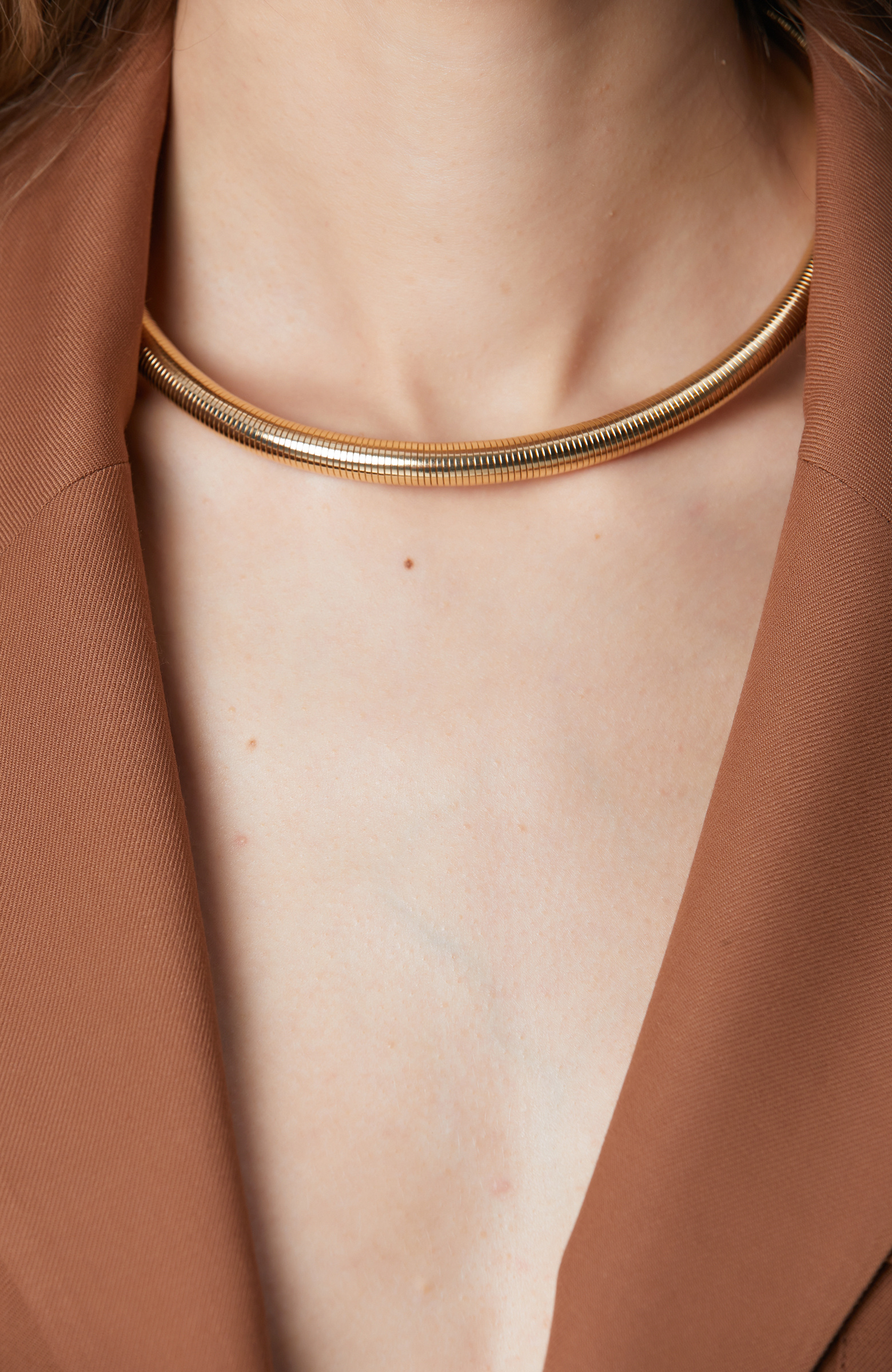 ◆ Gold Color Women's Choker Necklace