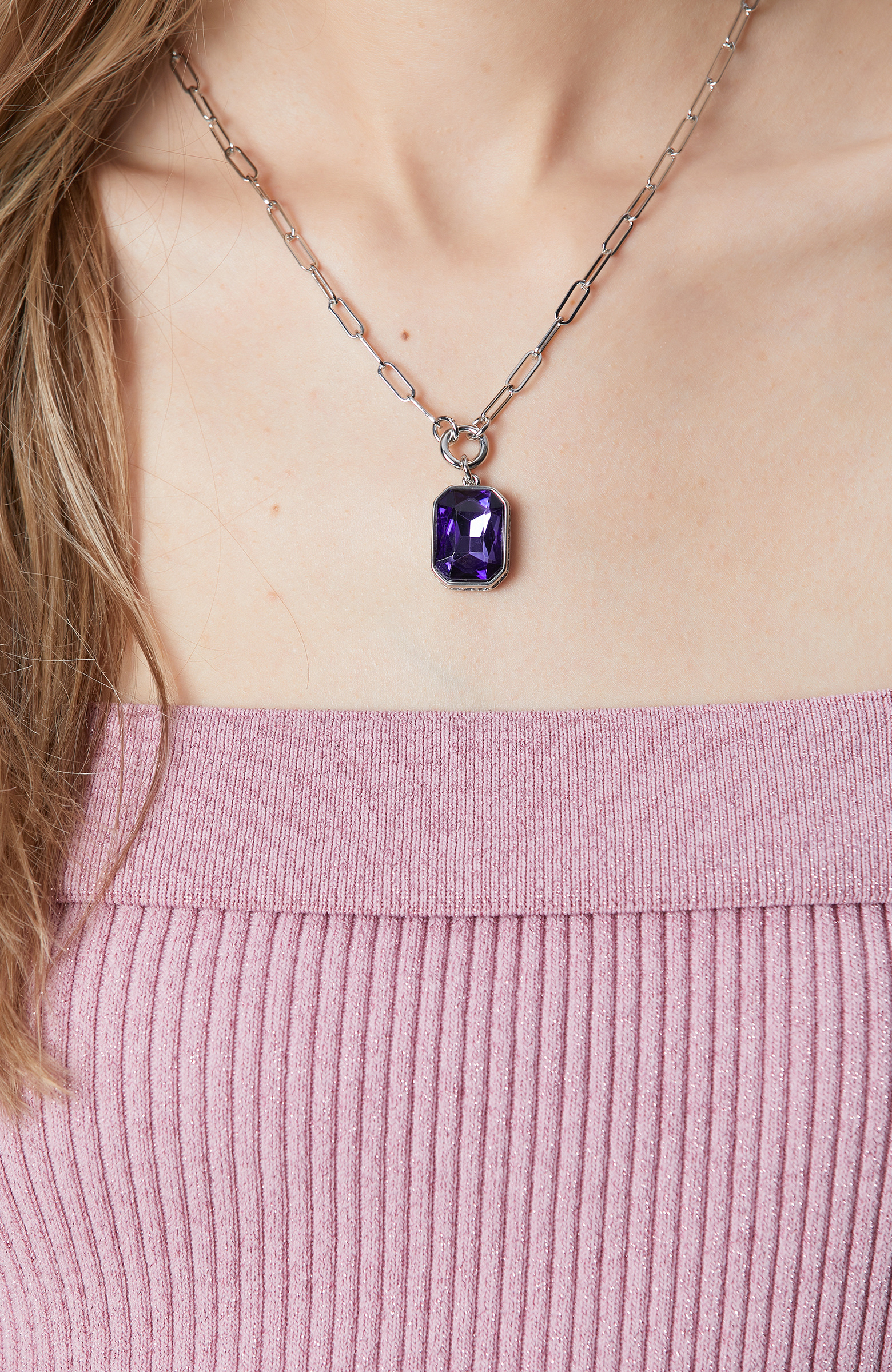 Silver Taşlı Kadın Kolye