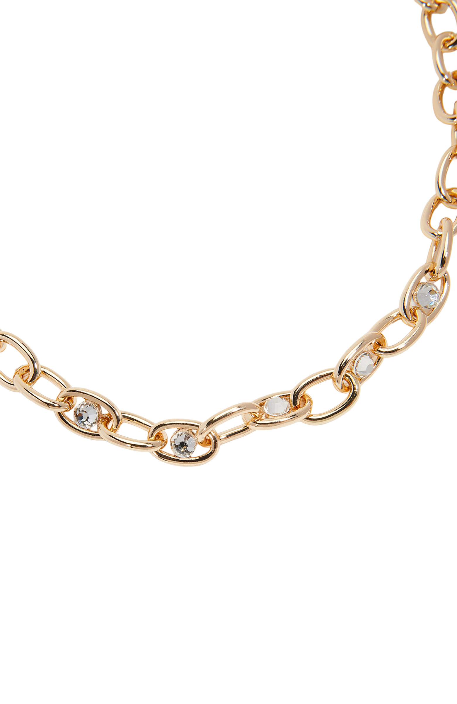 Gold Taşlı Kadın Zincir Kolye