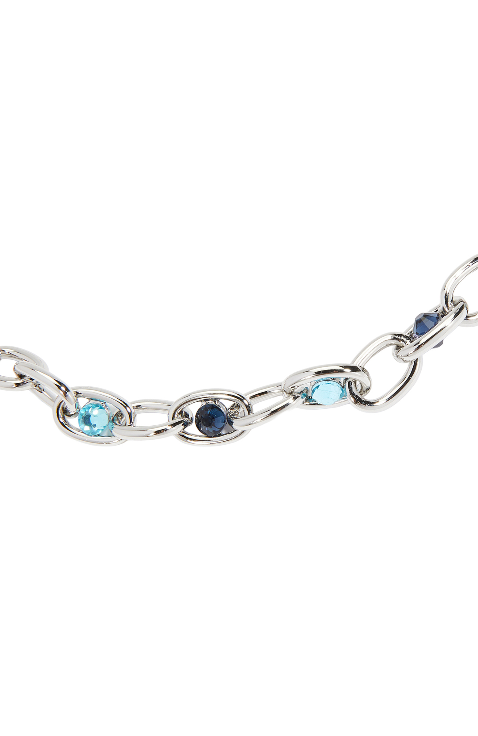 Silver Taşlı Kadın Zincir Kolye