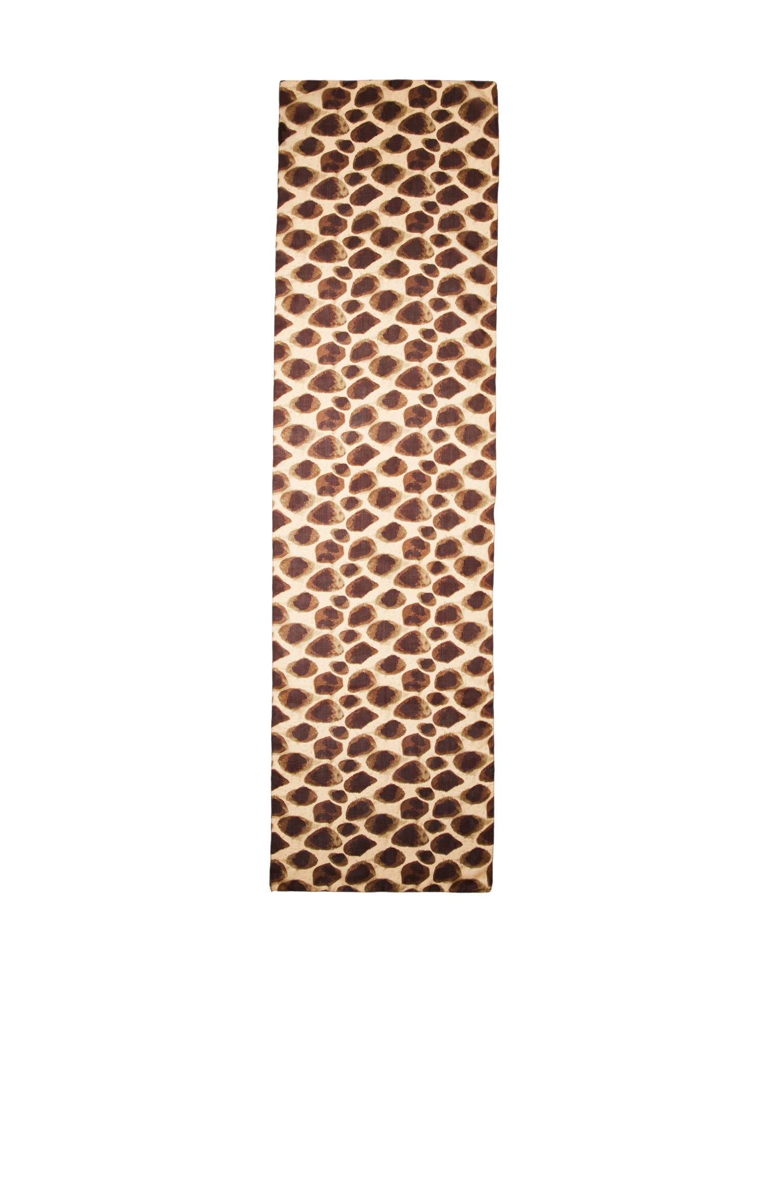 Brown Leopard Print Women's Silk Shawl