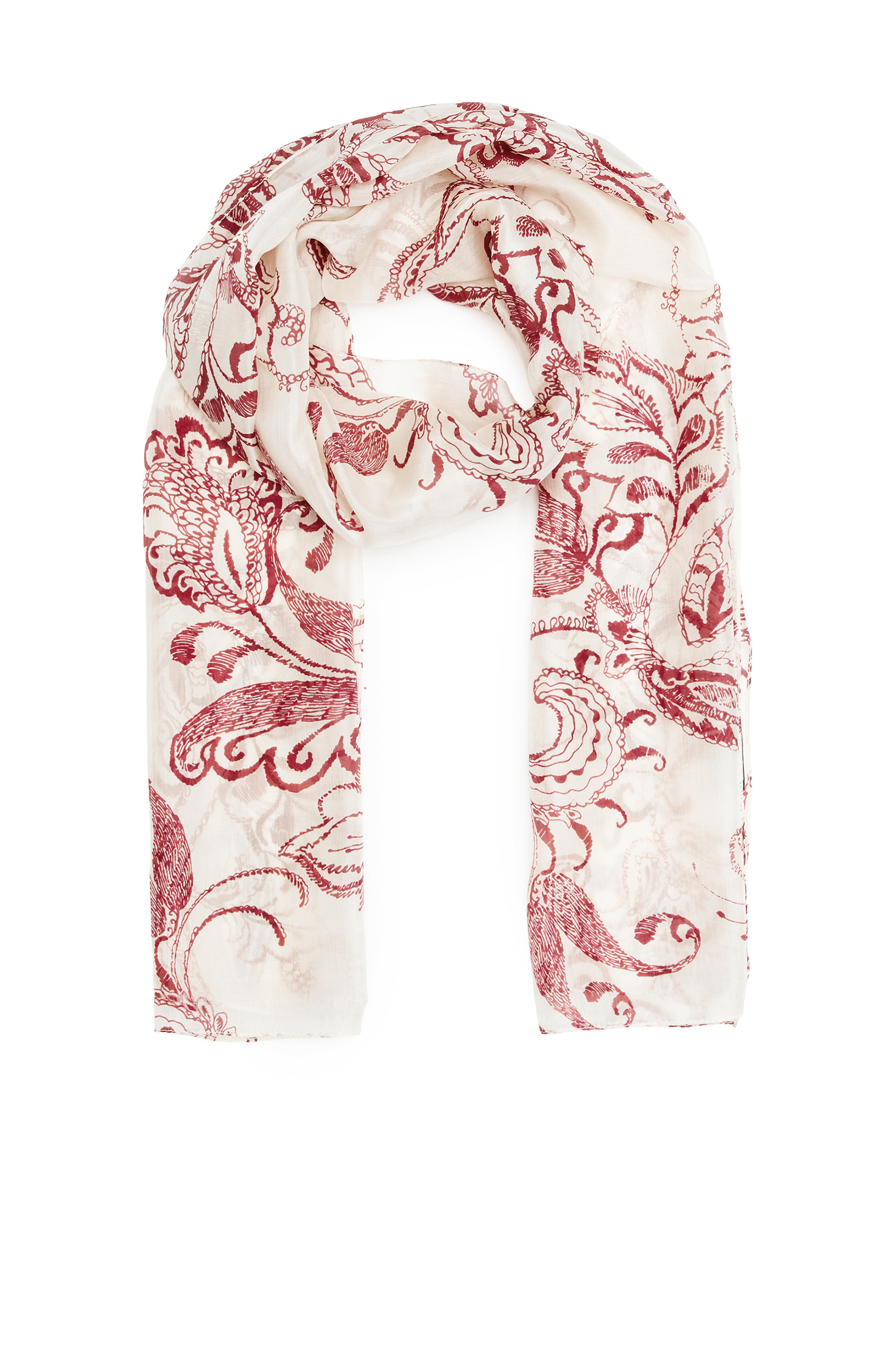 Colorful Patterned Women's Silk Shawl