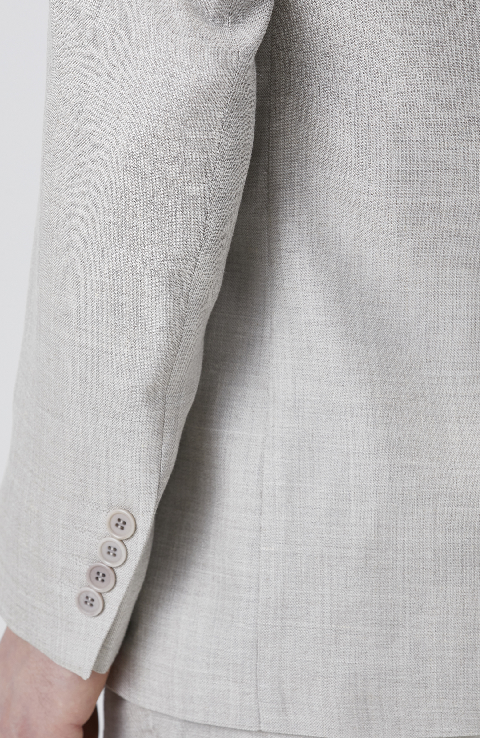 Bej Limited Loro Piana Kumaşından Üretilen Yün İpek Karışımlı Takım Elbise