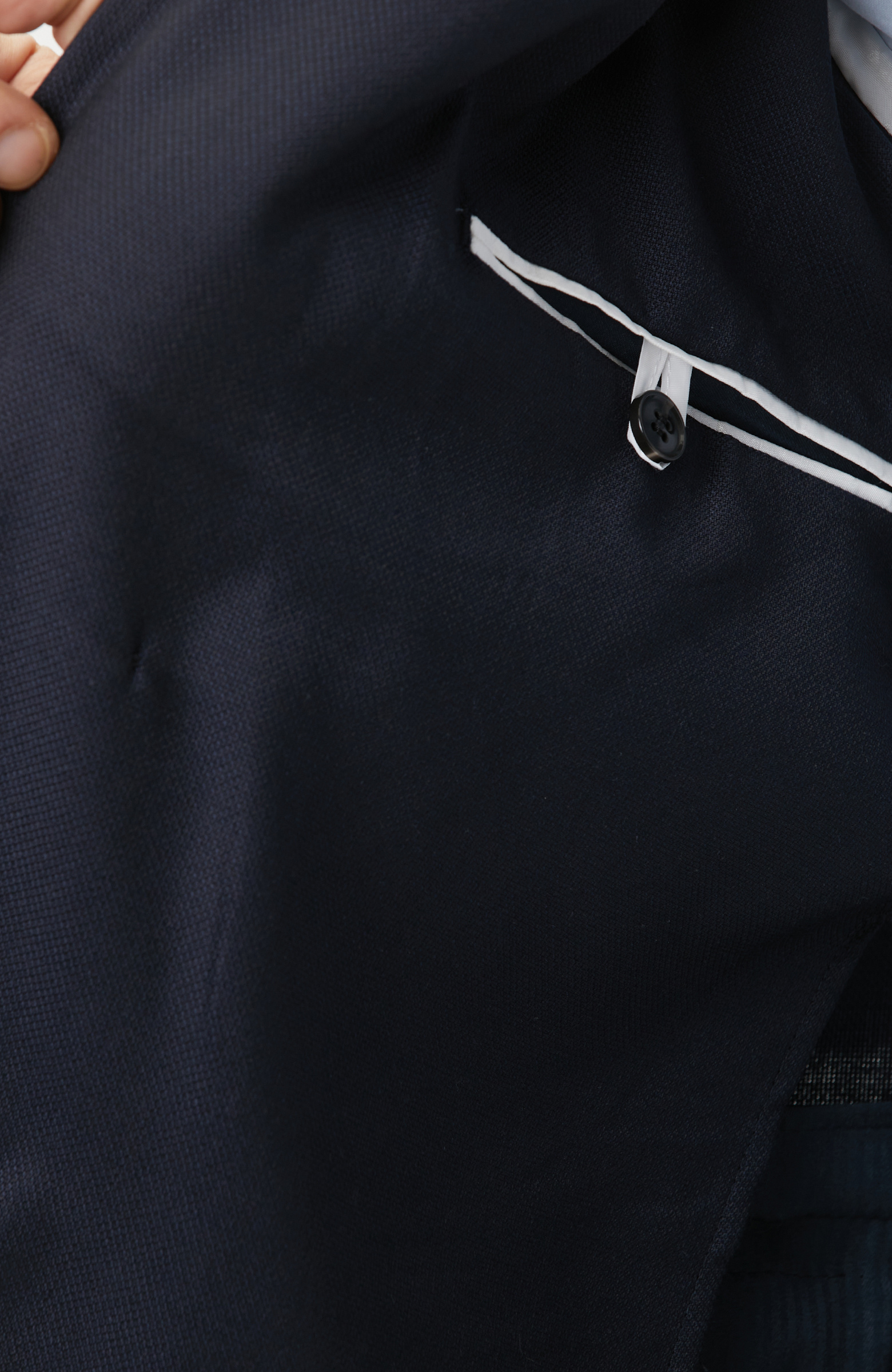 Lacivert Çift Pileli Yün Takım Elbise