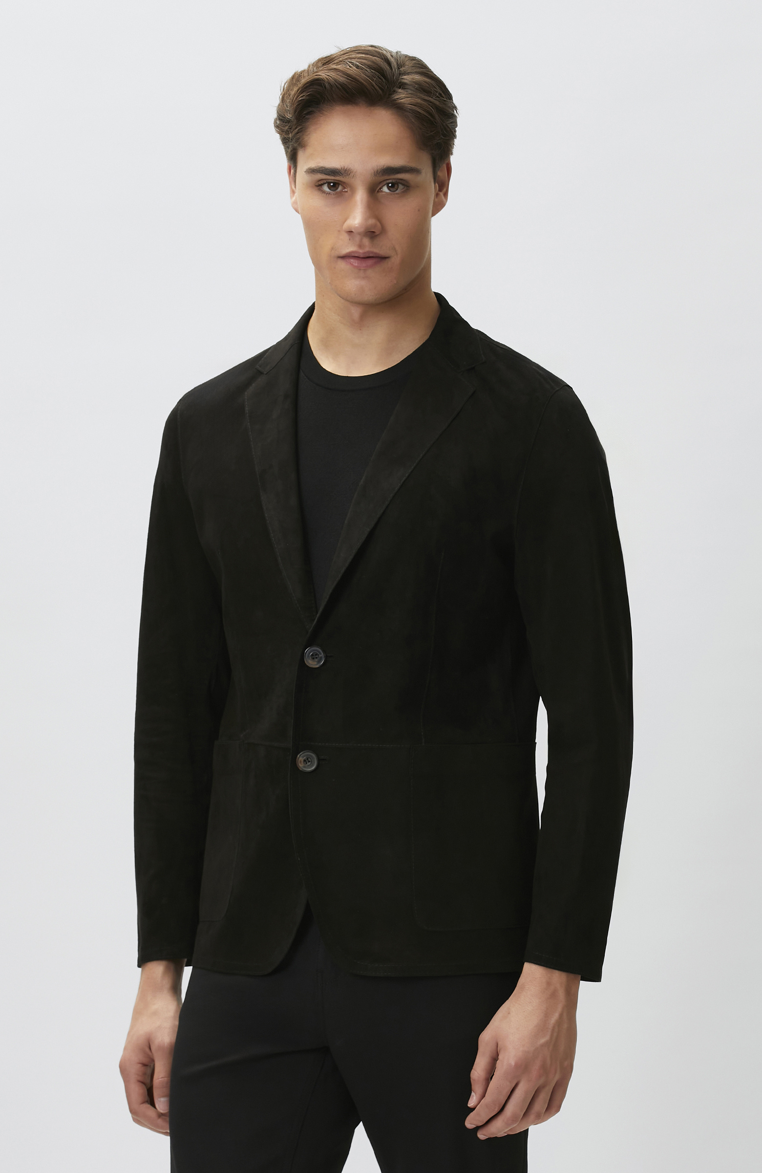 N-Green Black Reversible Leather Jacket