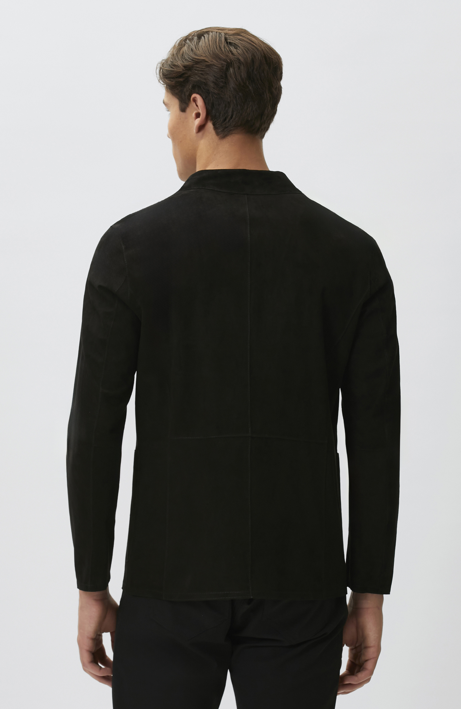 N-Green Black Reversible Leather Jacket