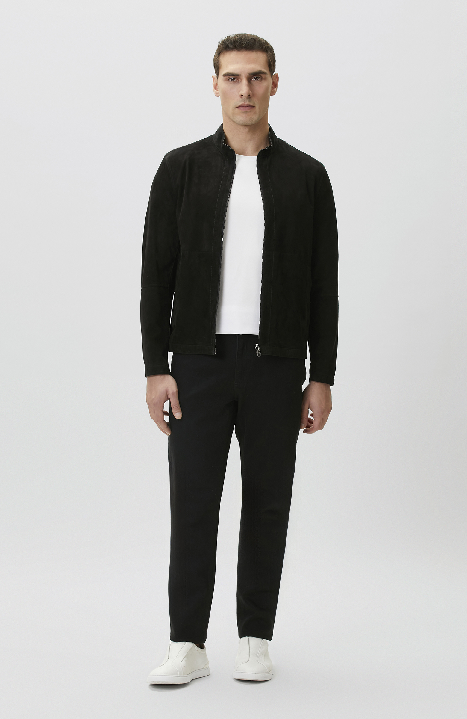 Siyah Çift Taraflı Süet Mont