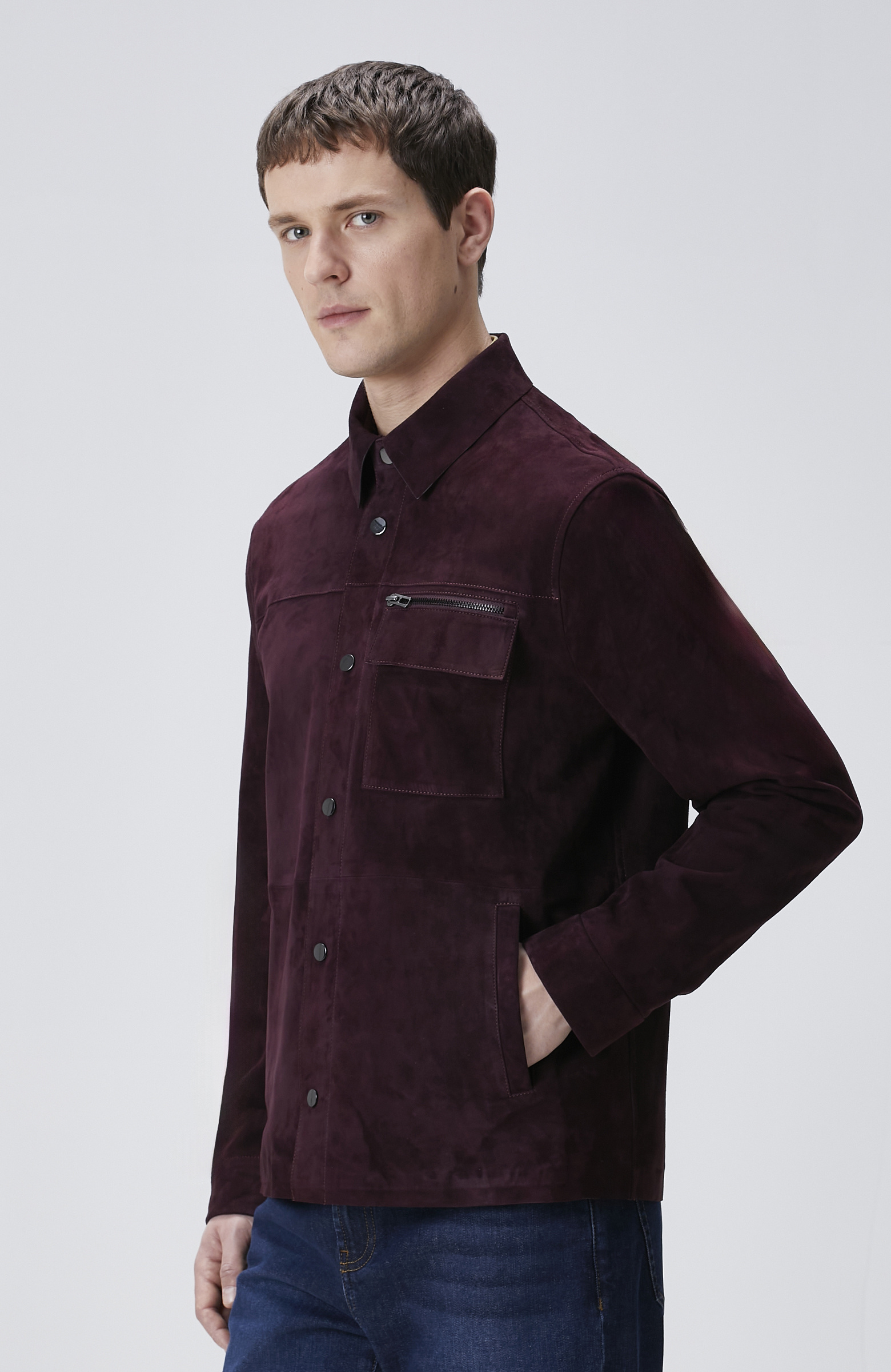 Burgundy Leather Coat