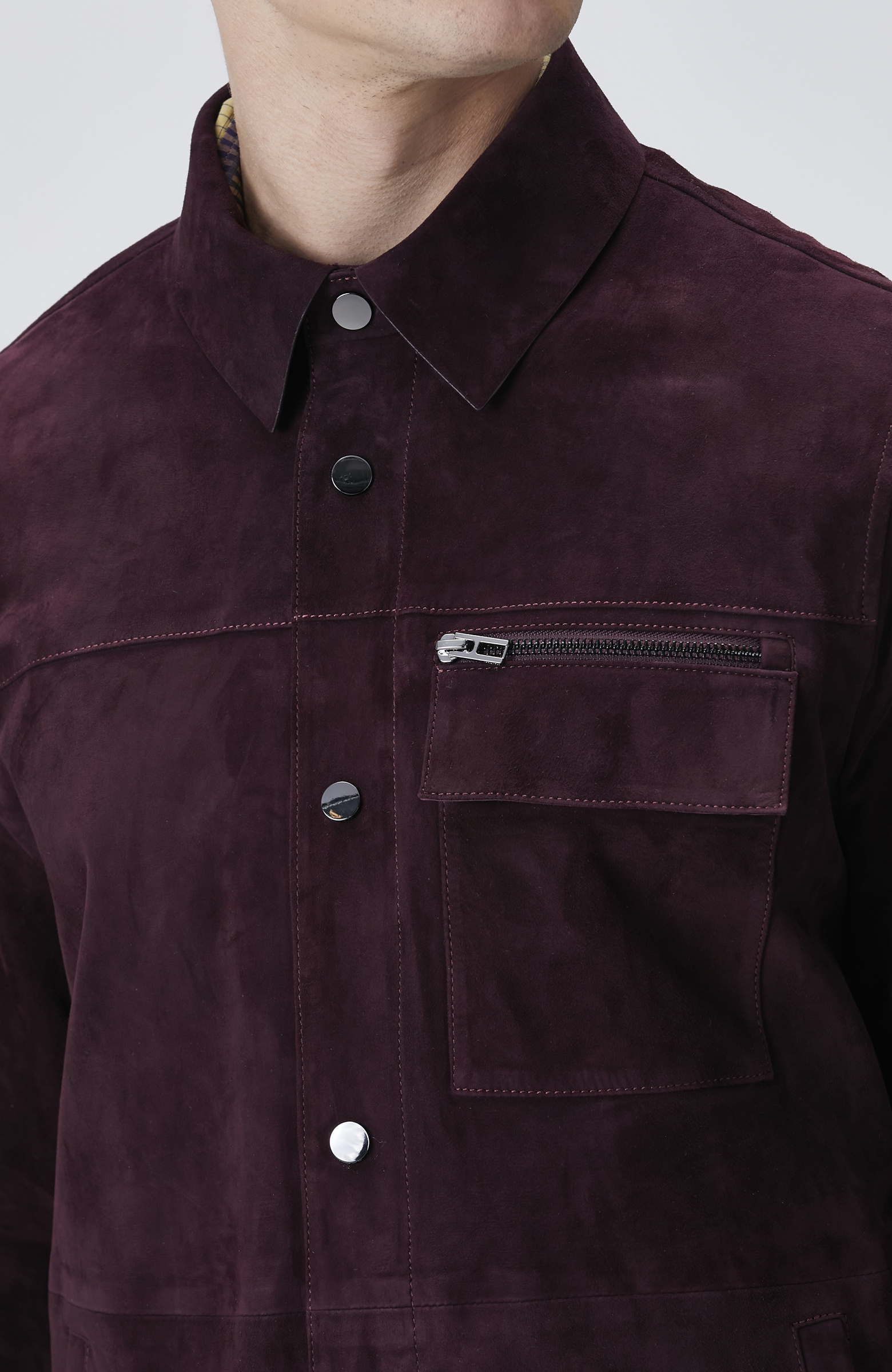 Burgundy Leather Coat