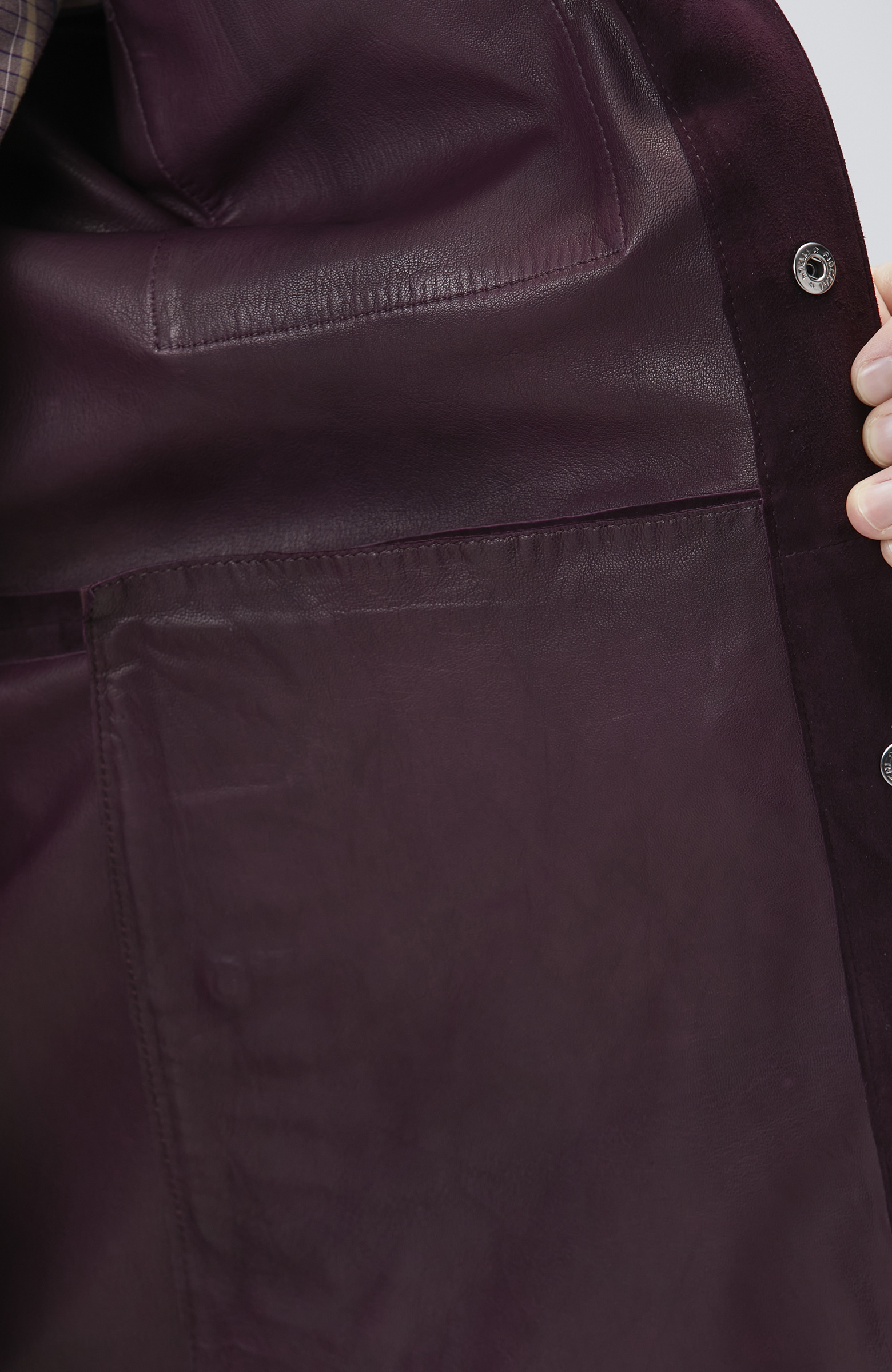 Burgundy Leather Coat