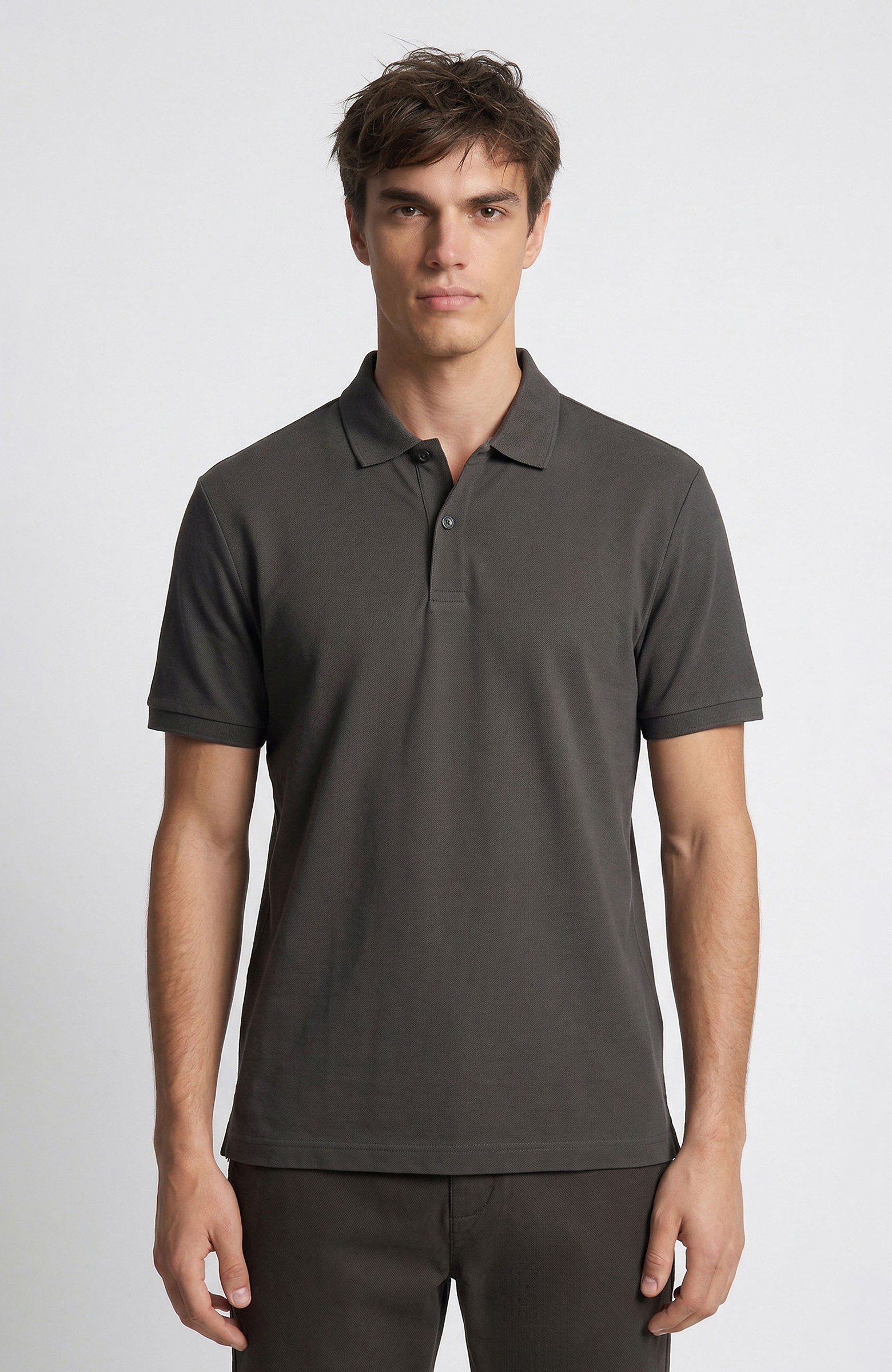 Haki Polo Yaka Pike T-shirt