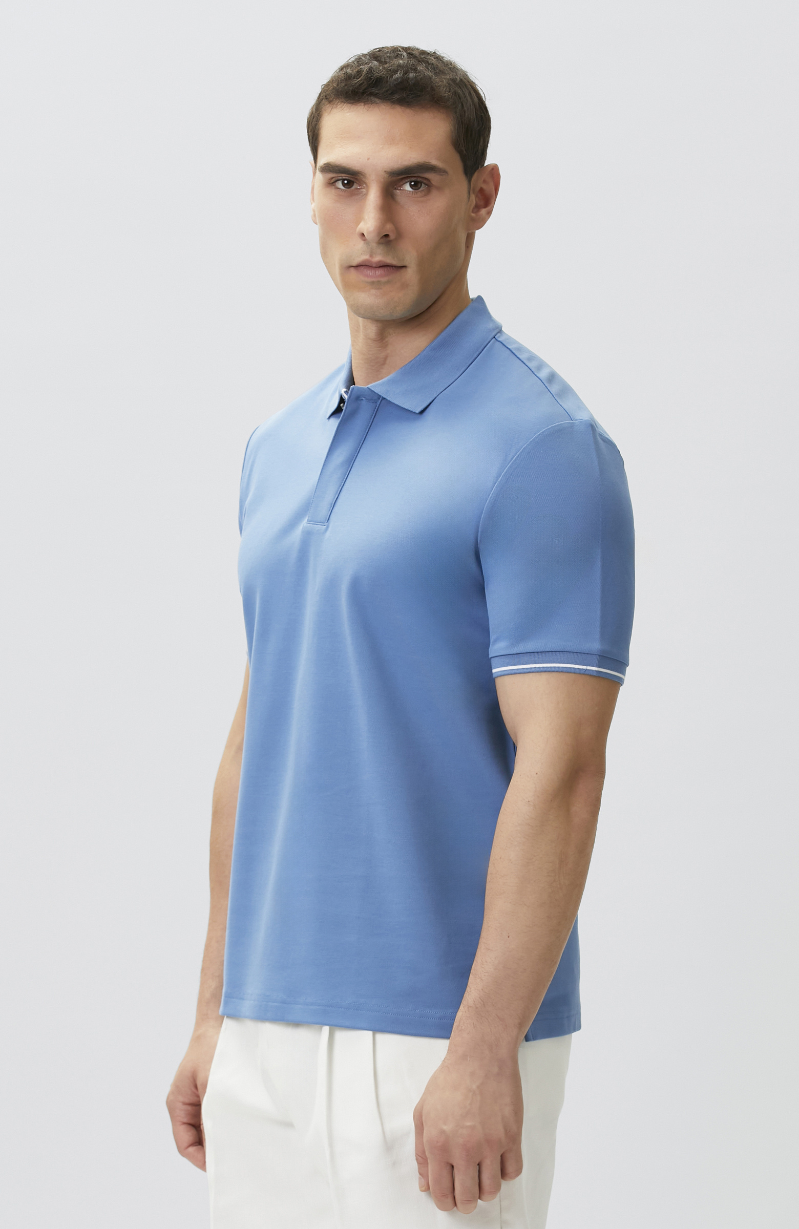 Mavi Polo Yaka Pike T-shirt