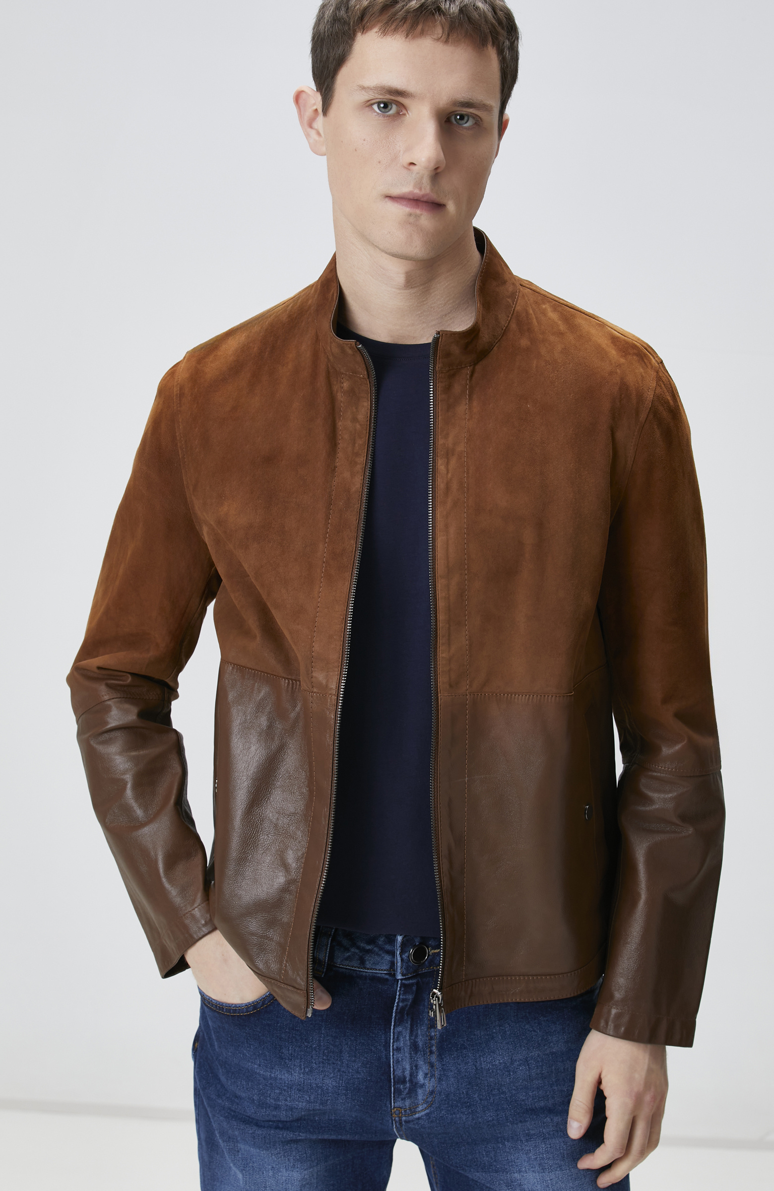 Camel Çift Taraflı Süet Mont