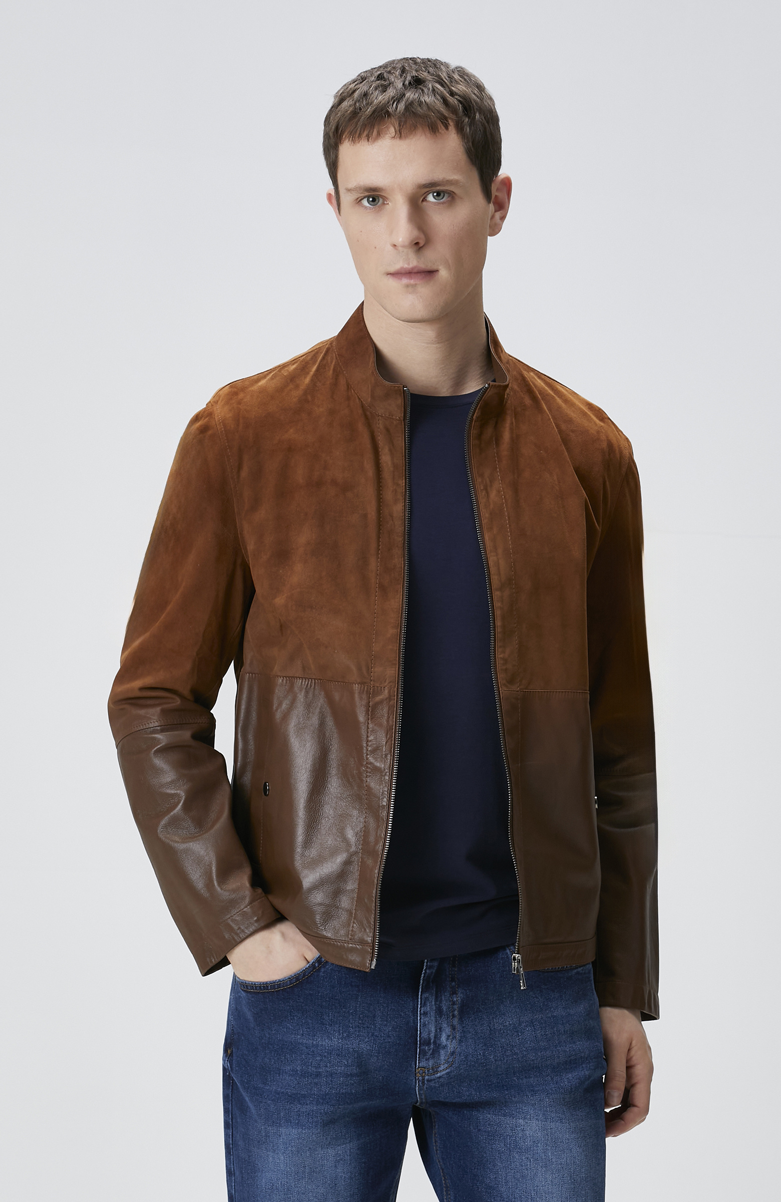 Camel Çift Taraflı Süet Mont